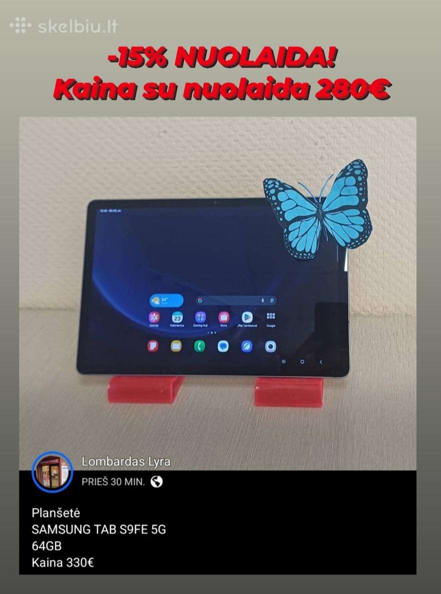 Planšetė Samsung Tab S9fe 64gb