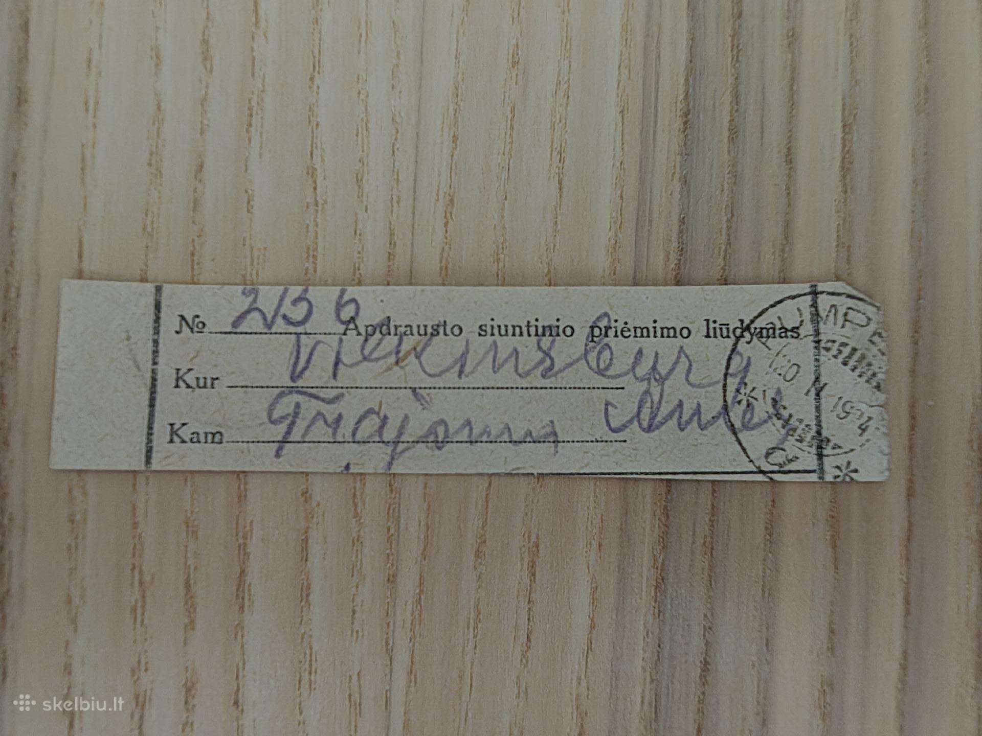 Lietuvos pašto šaknelė. 1924