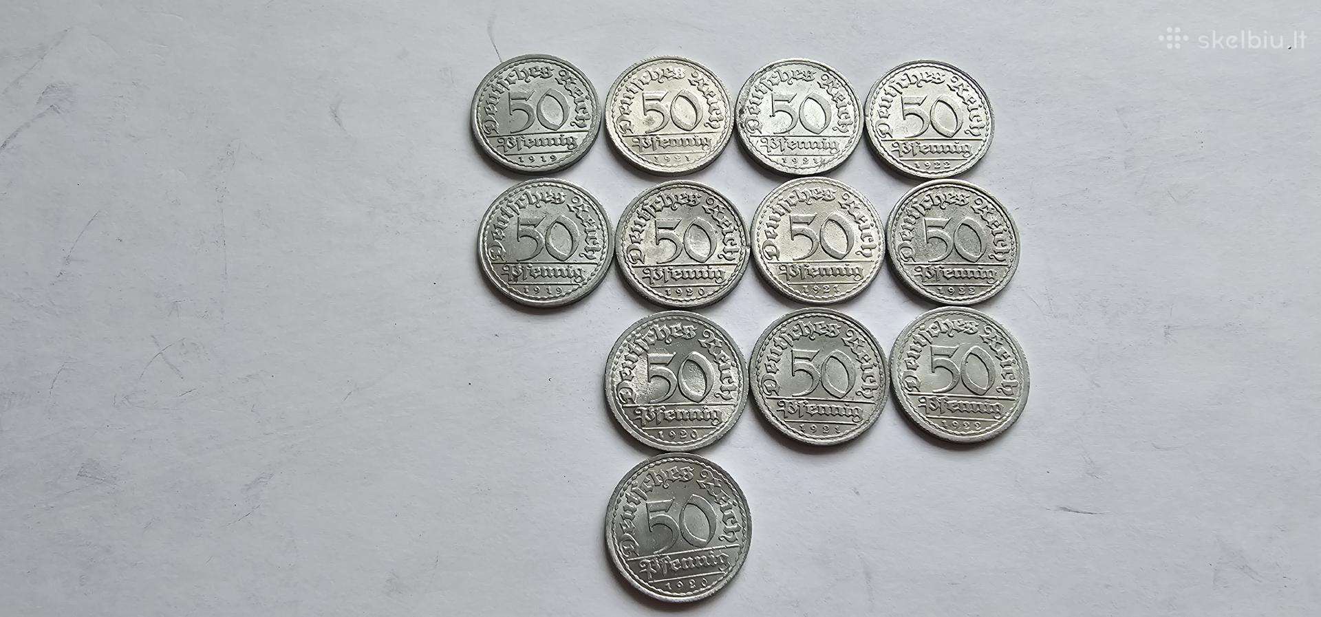 1919-1922 50 feningu kolekcija