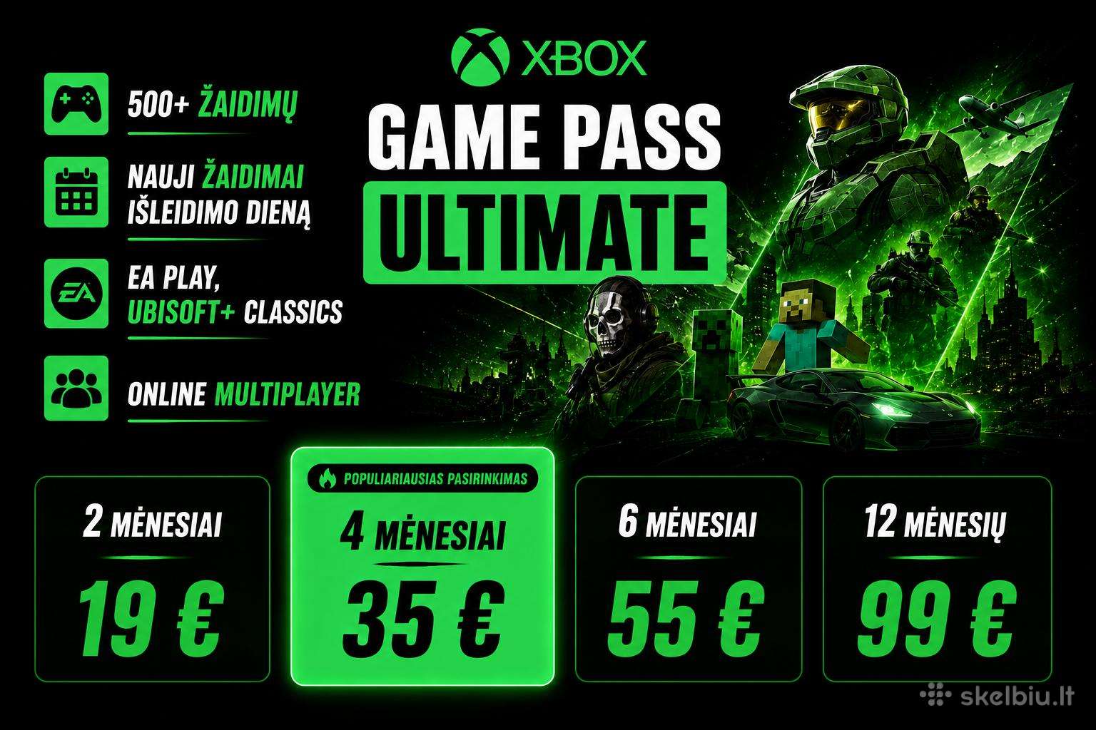 Game Pass Ultimate pigiau
