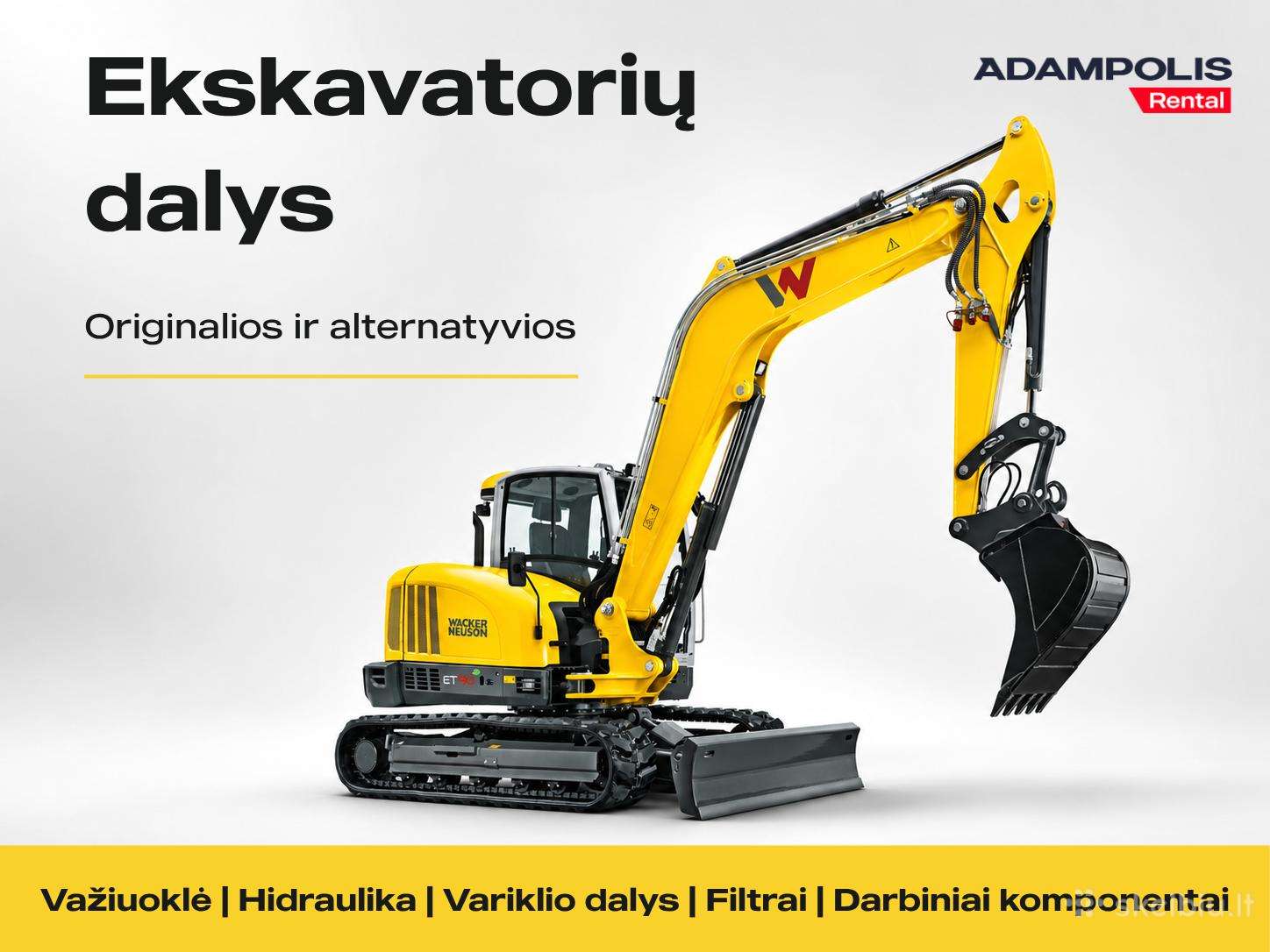 Wacker Ekskavatorių dalys, excavator