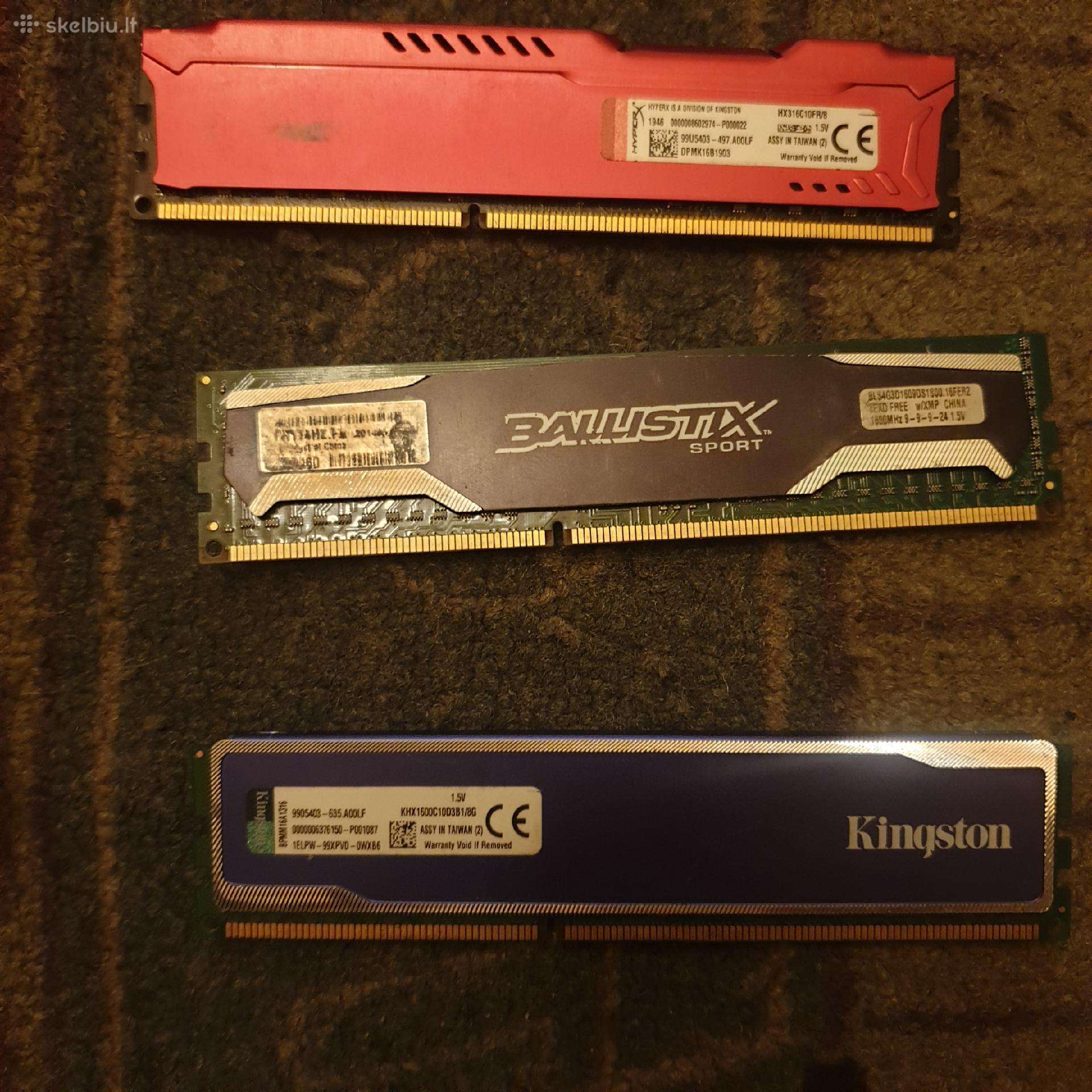 Ddr3 su radiotoriems stasionaru po 8gb