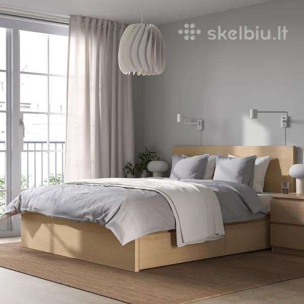 Ikea Malm Lova su geru Dormeo čiužinių