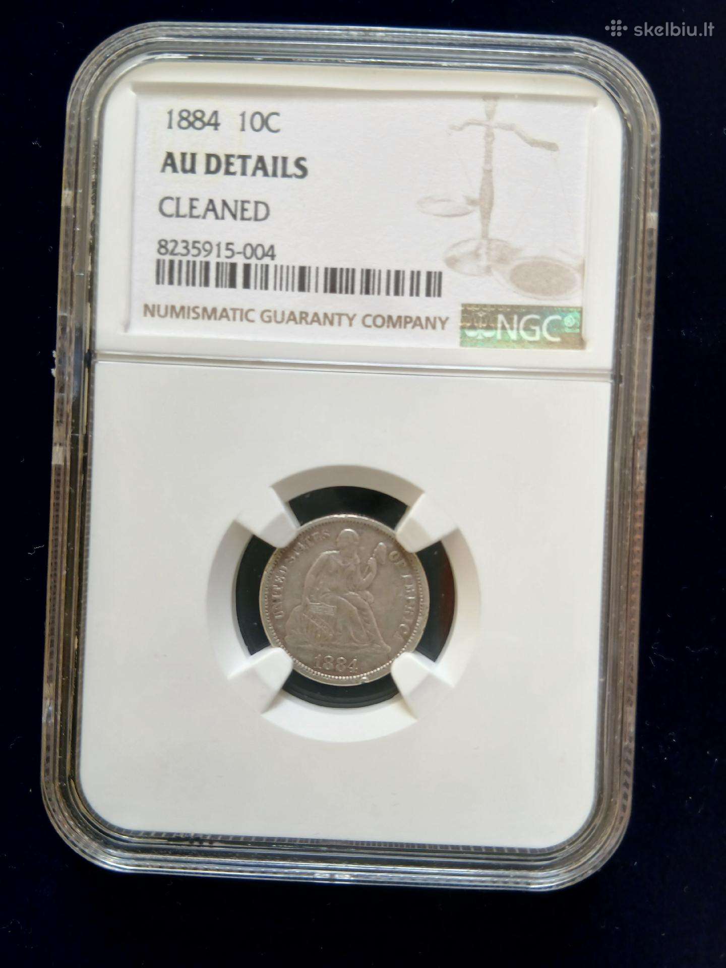 JAV 1884 10 C Au Detail