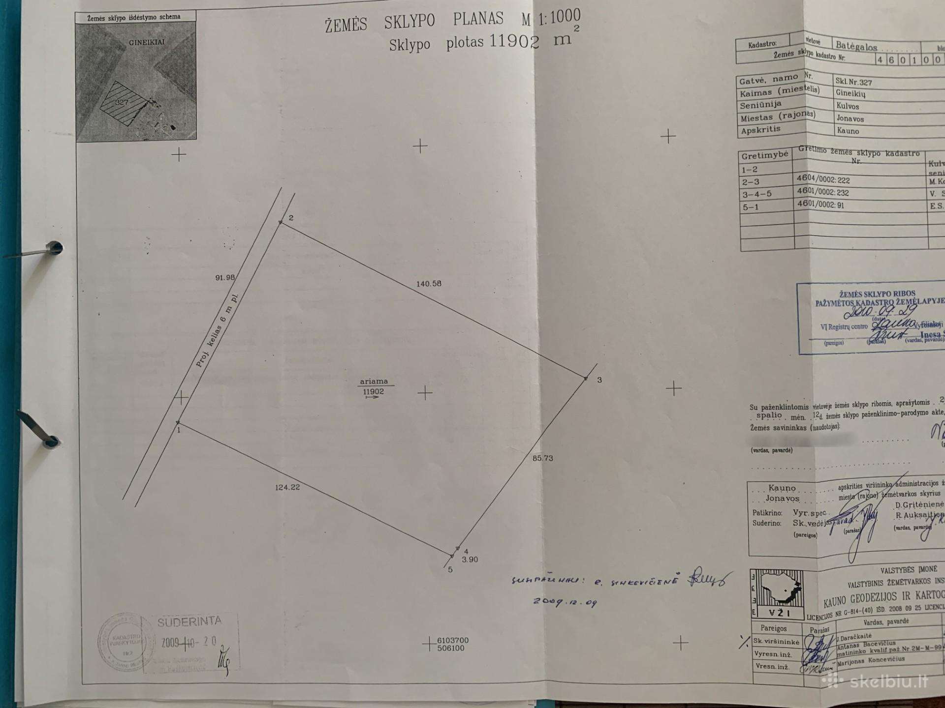 Dirbamos žemės sklypas Jonavos rajone 1,1902 ha