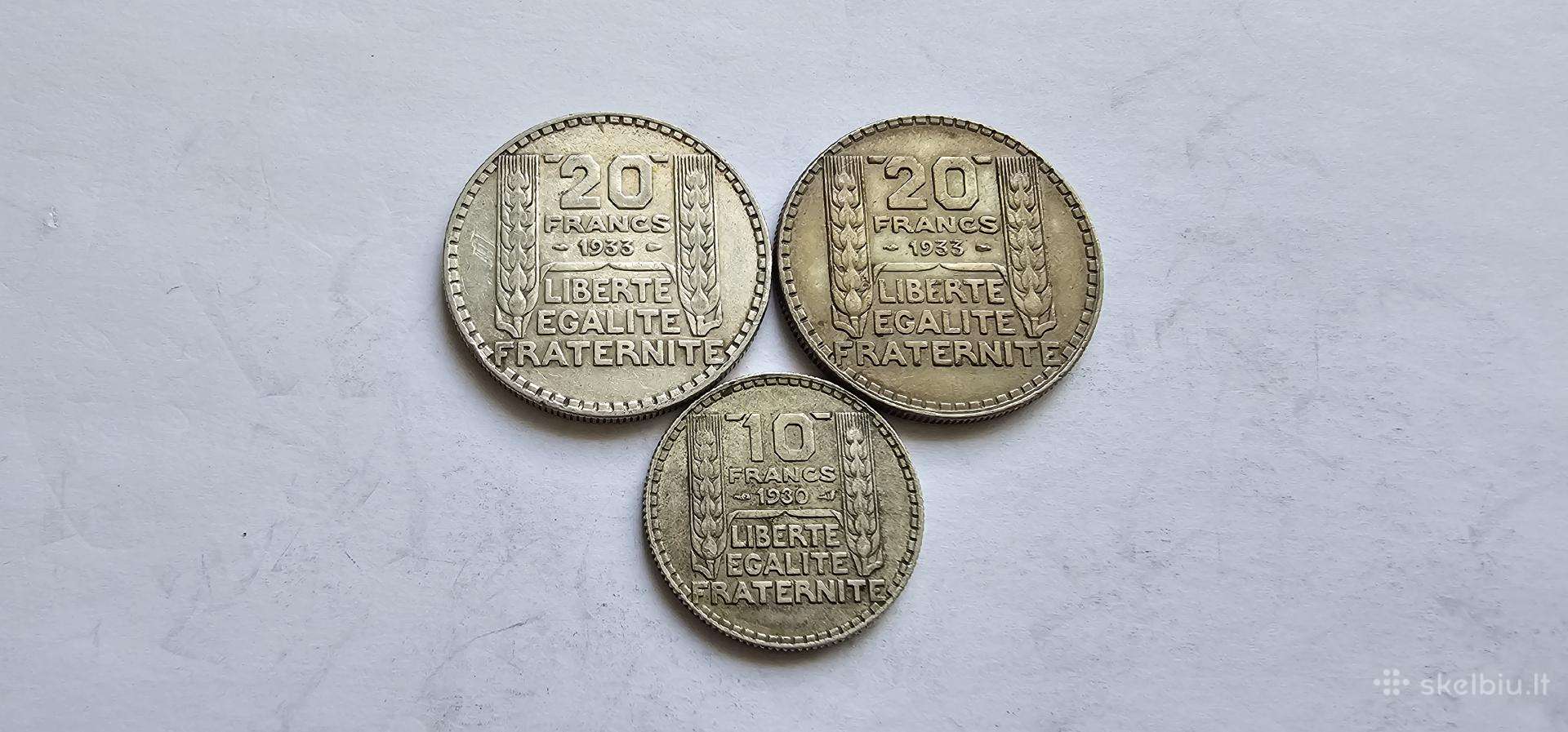 1930-1933 10 20 franku Prancuzija
