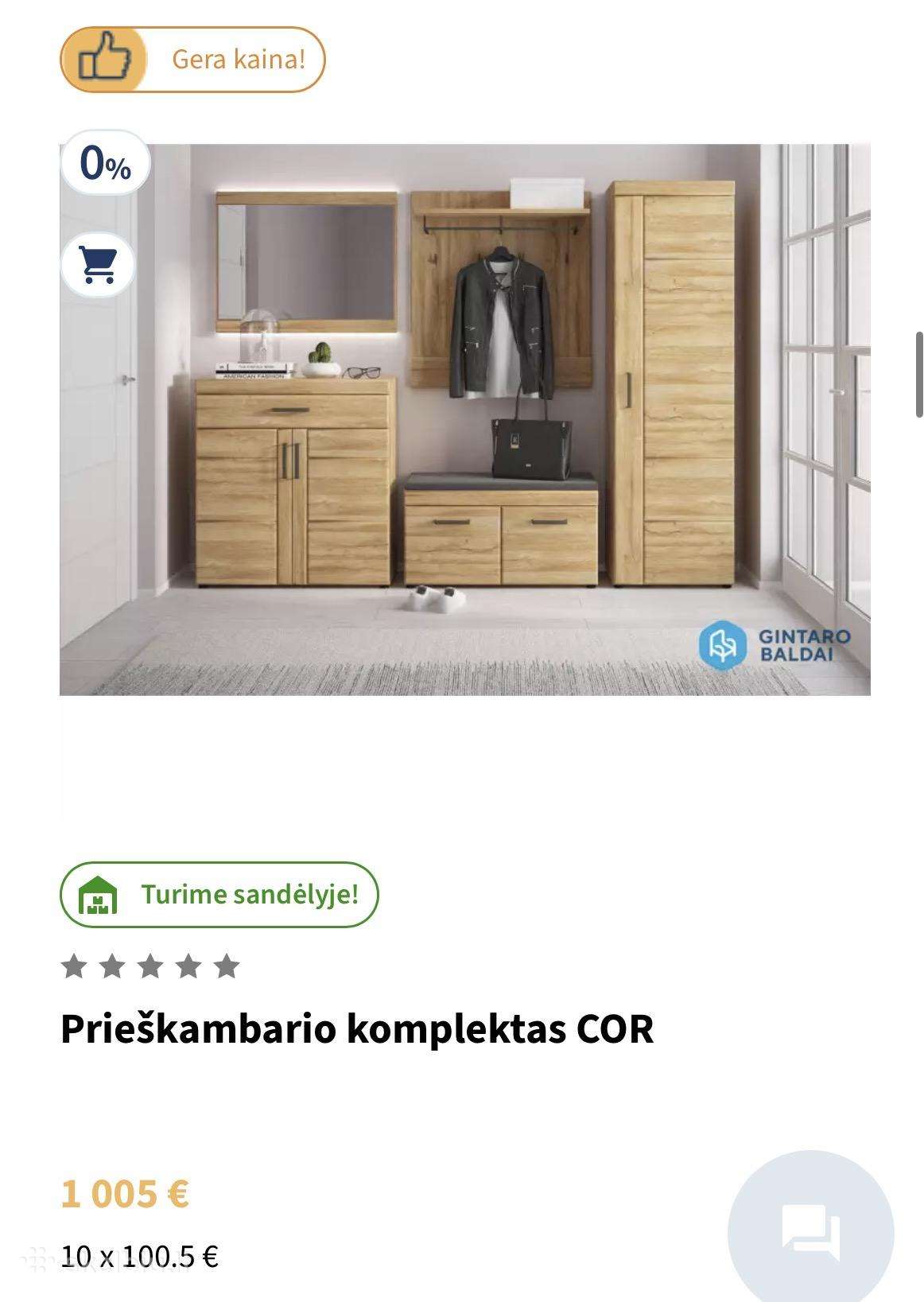 Nauji prieškambario baldai