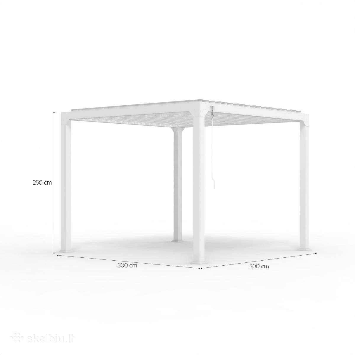 Aliuminė pergola 3x3m 720€