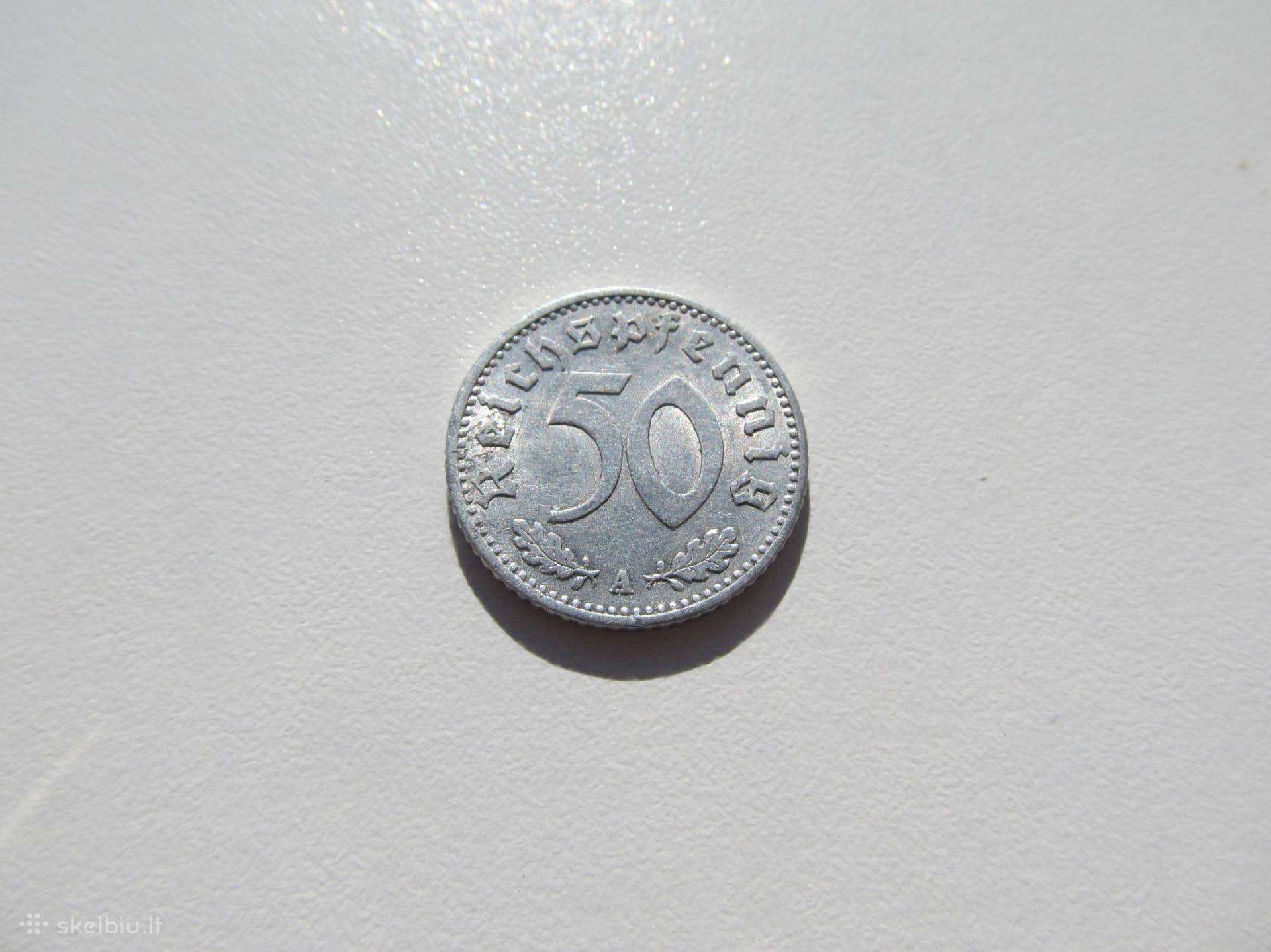 50 reichspfennig , Vokietija , 1935 A.