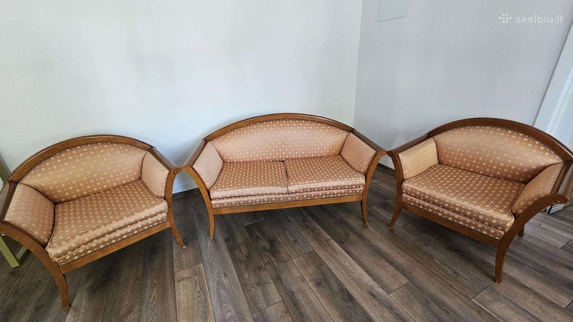 Baldu komplektas sofa,kreslai retro vintazas