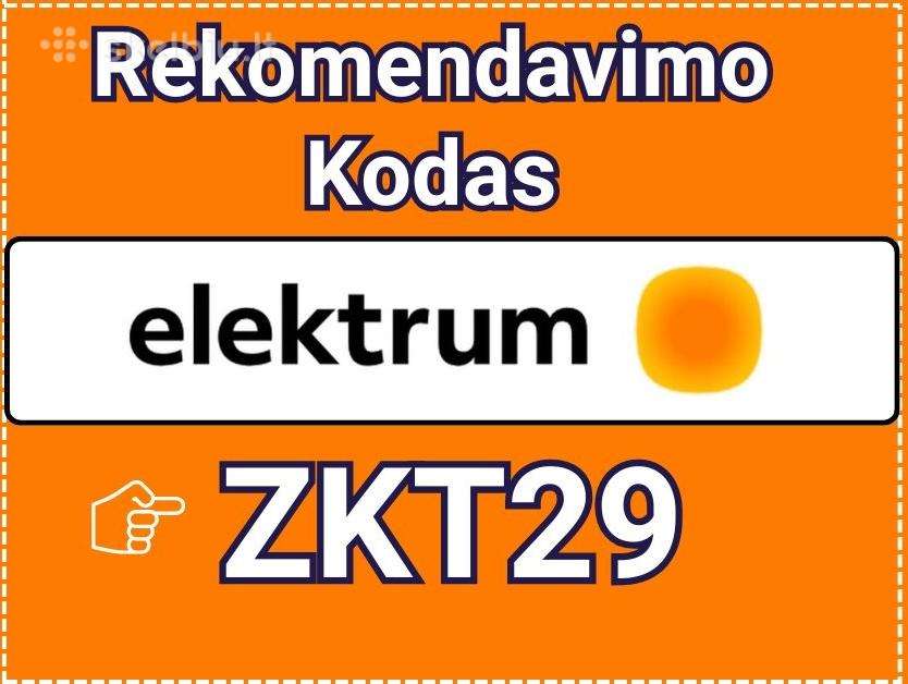 Elektrum Kodas Zkt29 15€ Dovana (Rekomendacija)
