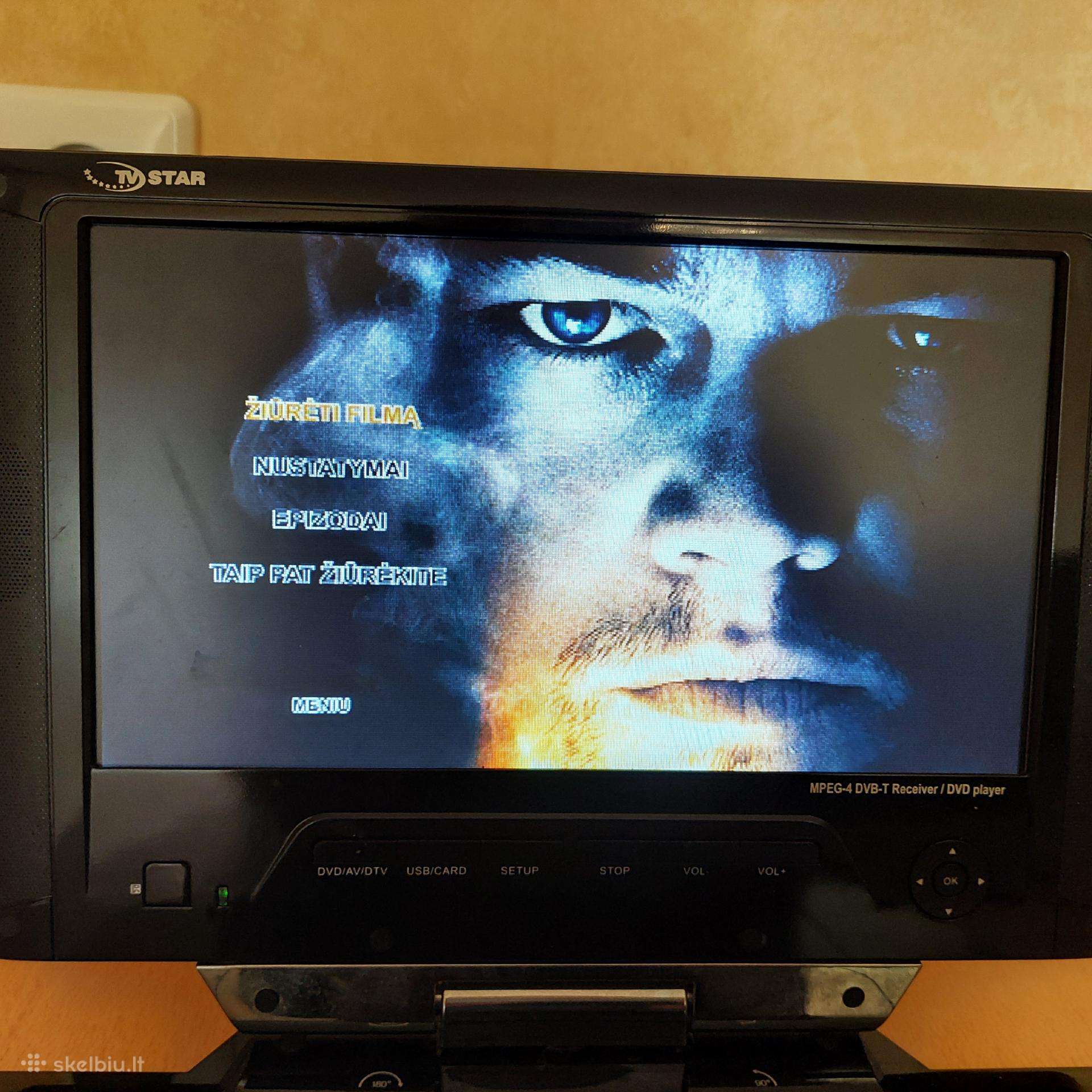 Nešiojamas 9 LCD TV Dvd CD Usb Sd