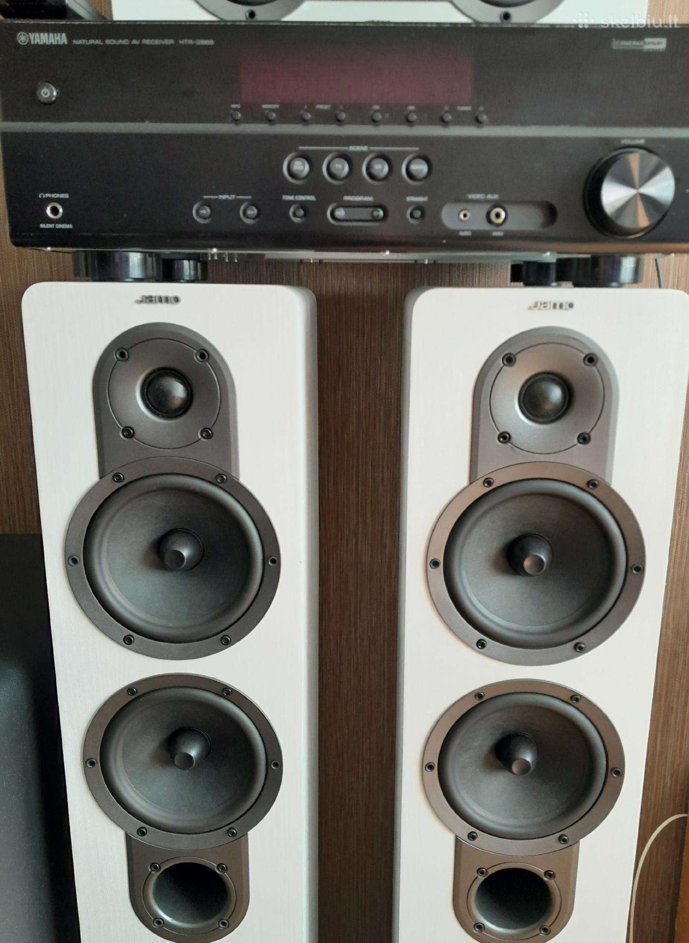 Jamo kolonėlės,yamaha stiprintuvas.