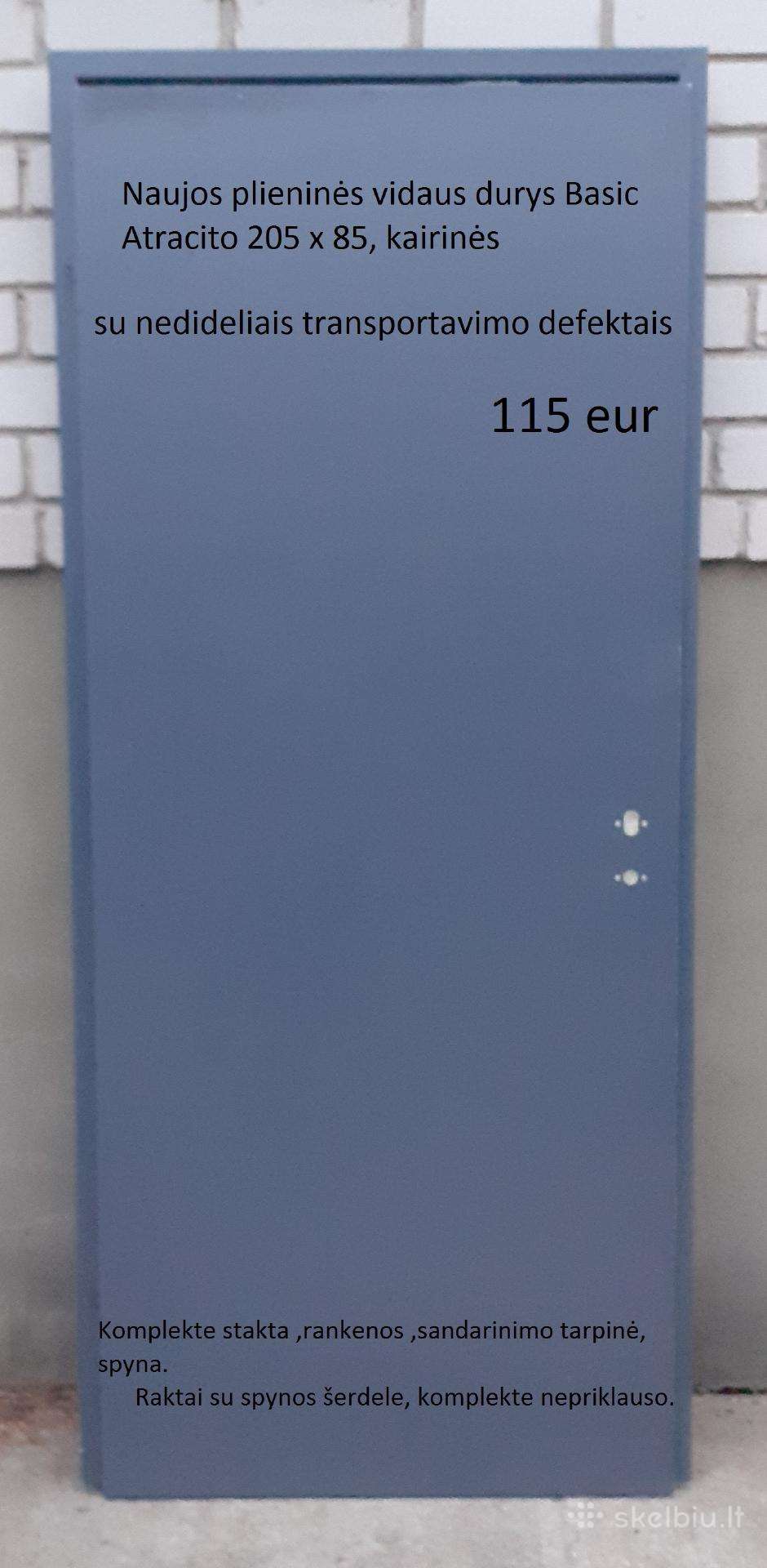 Naujos plieninė vidaus išorės durys 205x85