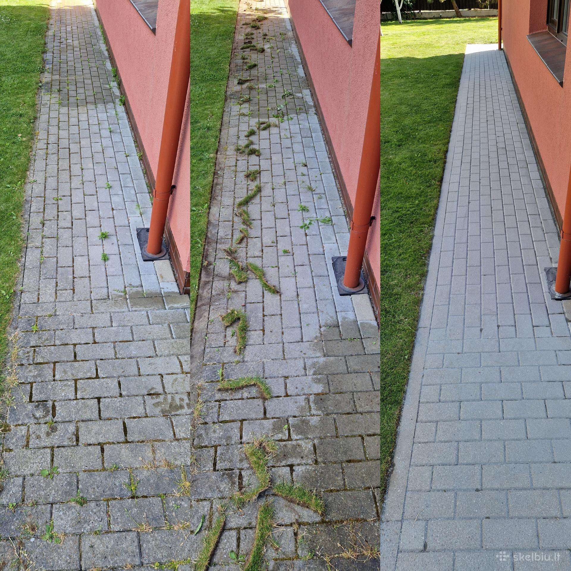 Profesionalus trinkelių, fasadų ir stogų plovimas