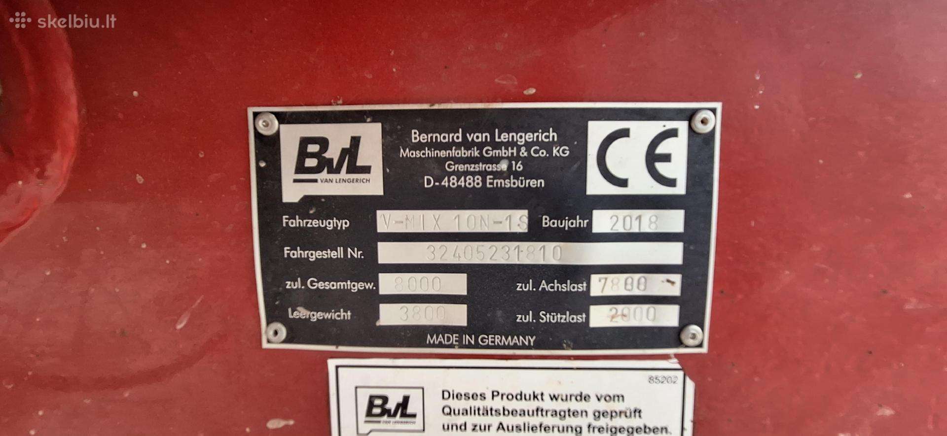 BvL 10, pašarų ruošimo technika
