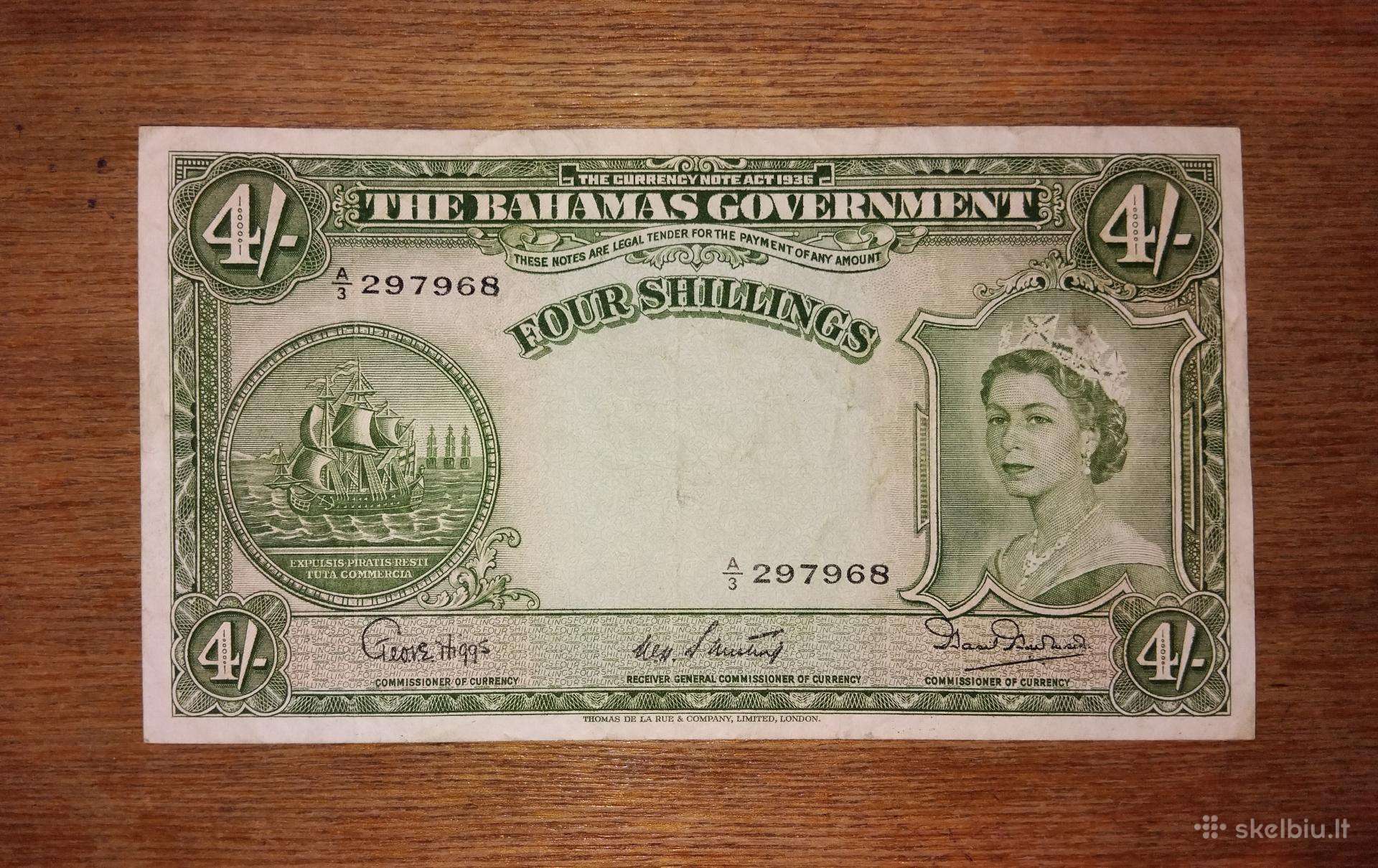 Bahamų 4 šilingu banknotas