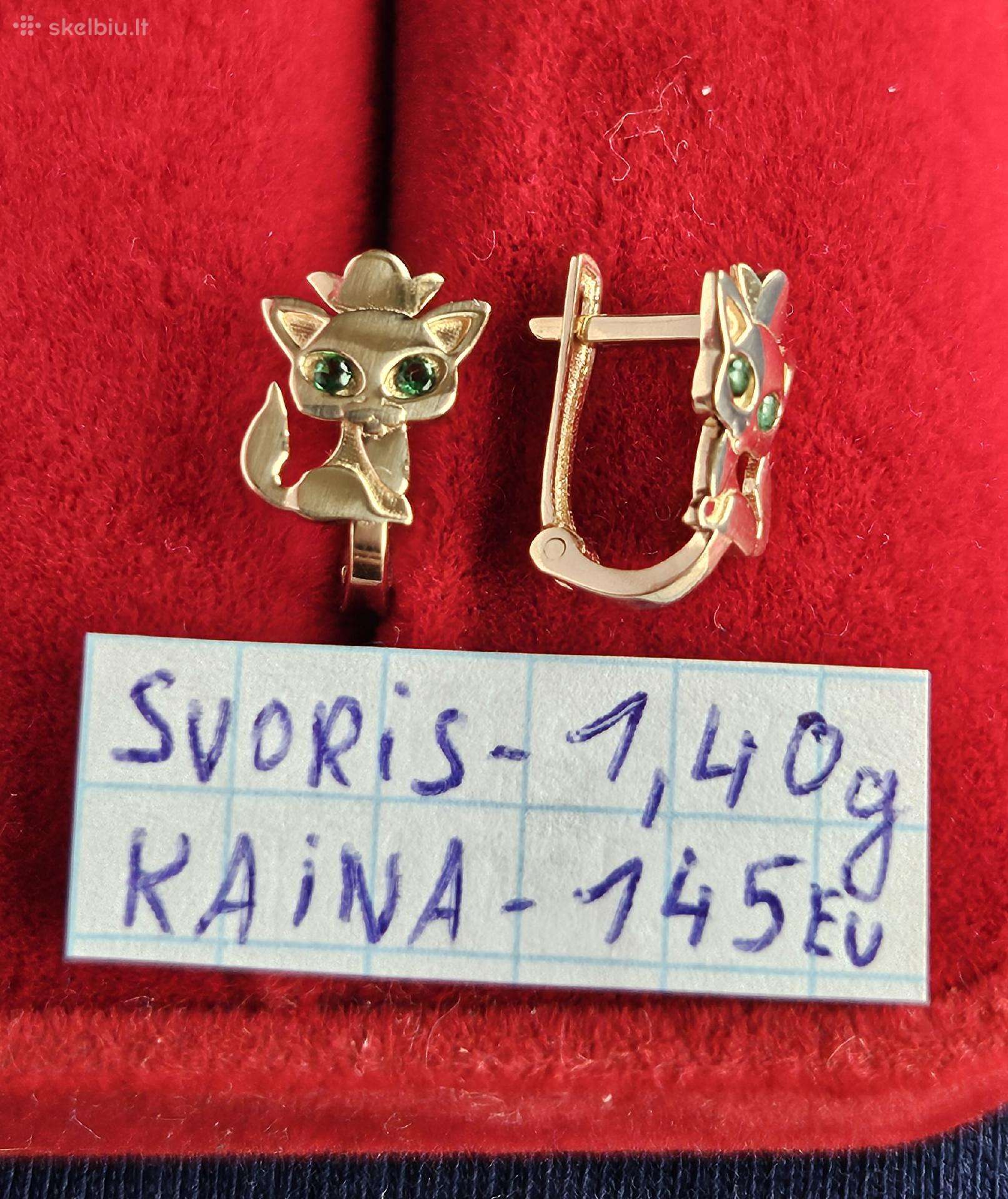 Ivairus auksiniai auskarai