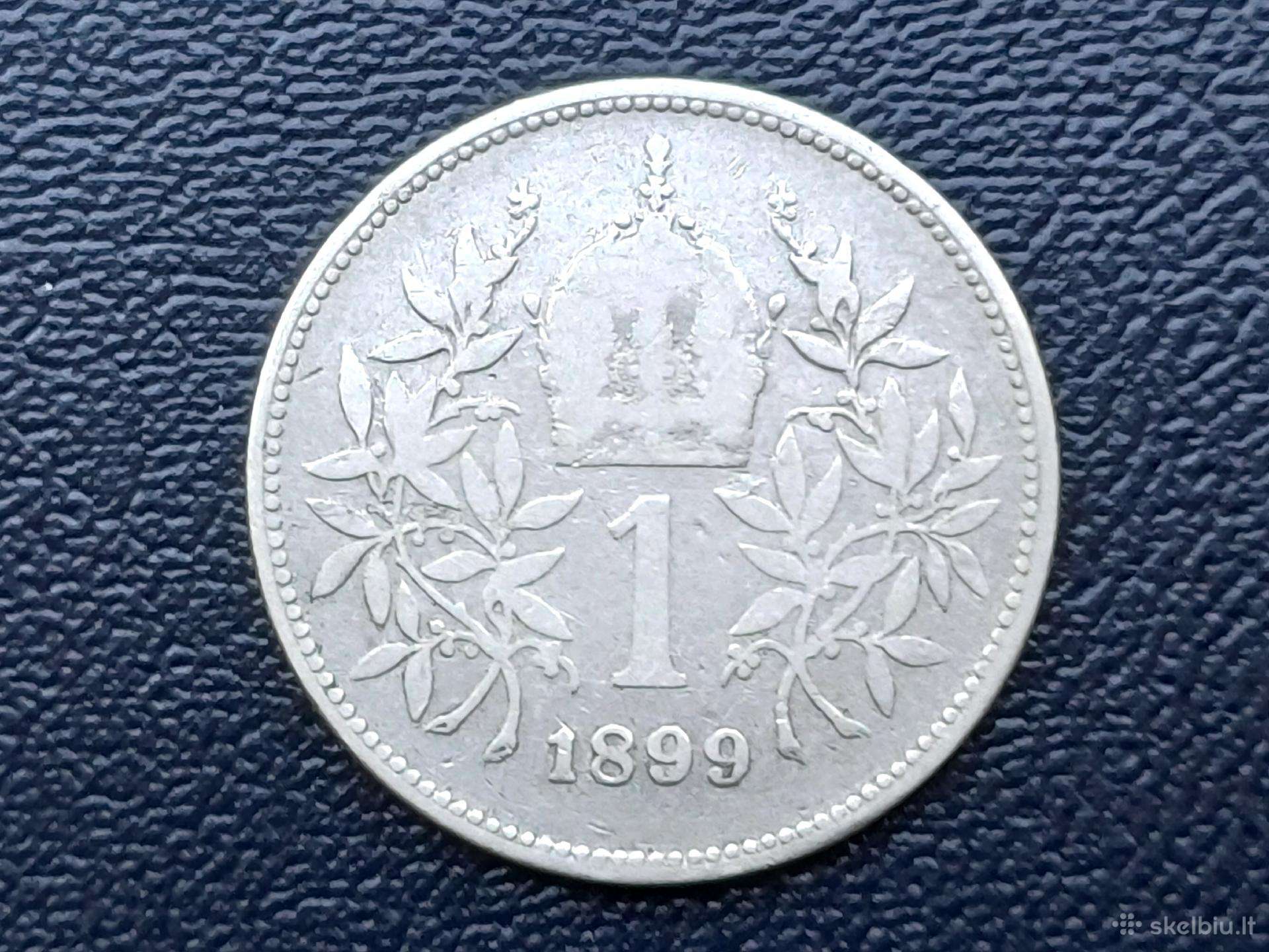 1 krona 1899m. Austrija sidabras