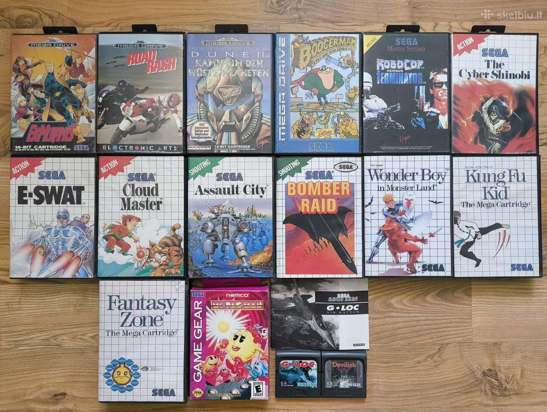 Mega Drive, Master System, Game Gear žaidimai