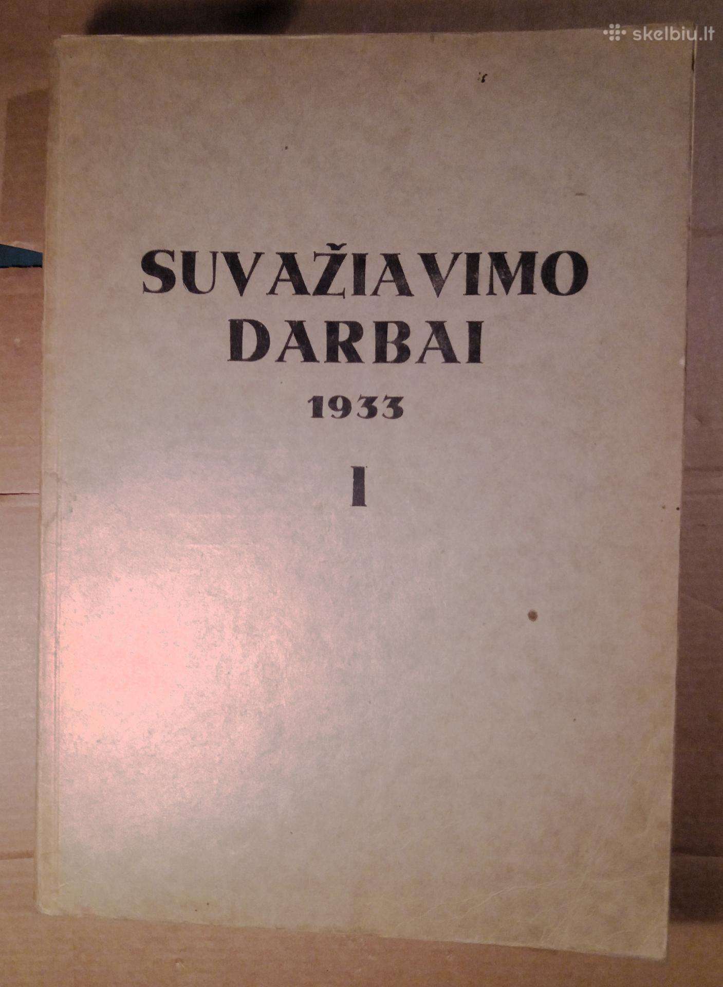 Suvažiavimo darbai. 1933, t. 1