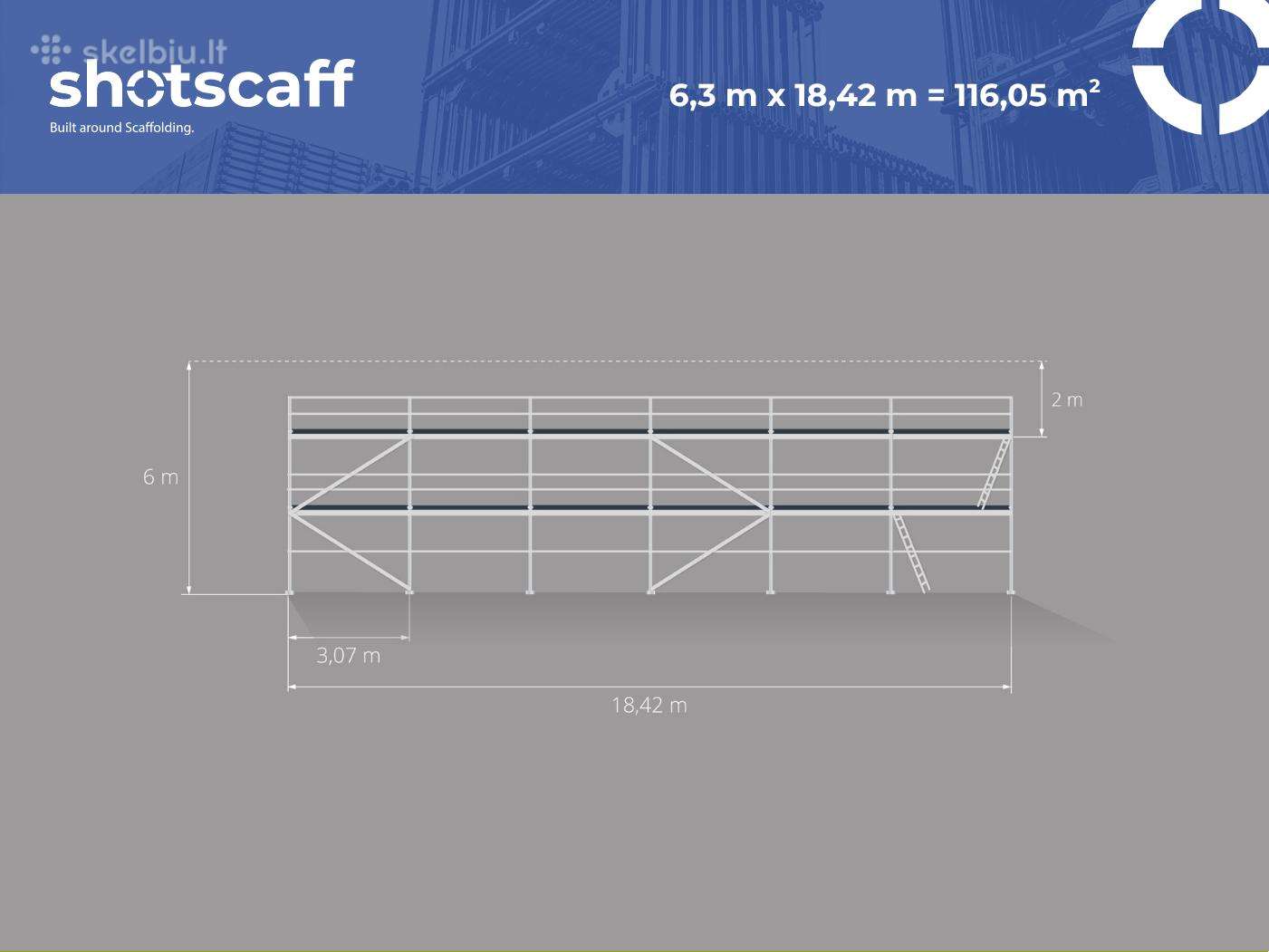 Baumann fasadiniai pastoliai 116,05 m²