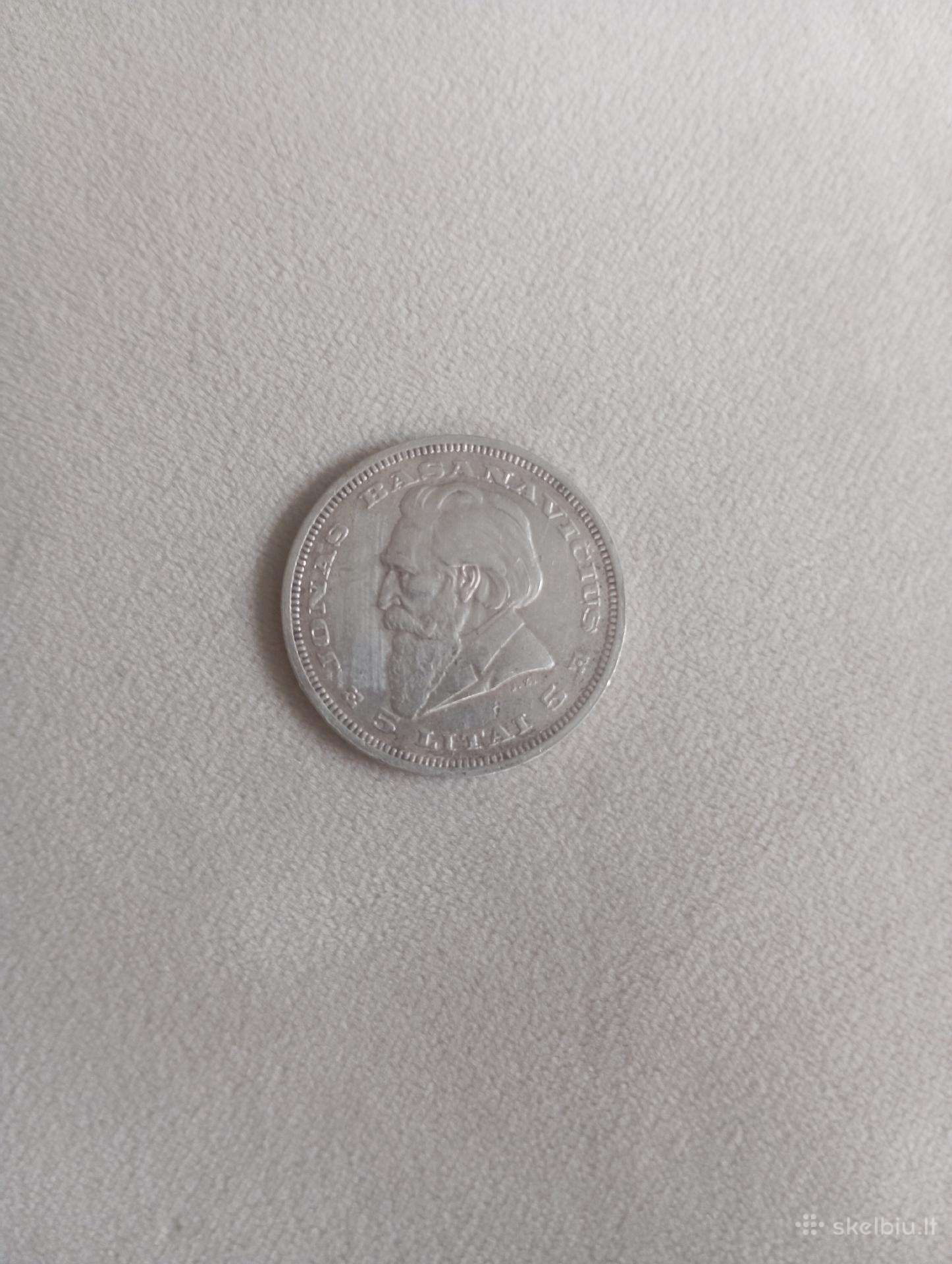 Monetą 5 litai 1936m.