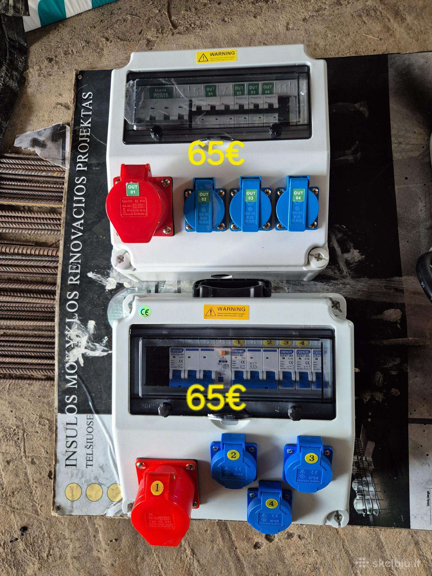 Naujos statybinės elektros paskirstymo dėžės