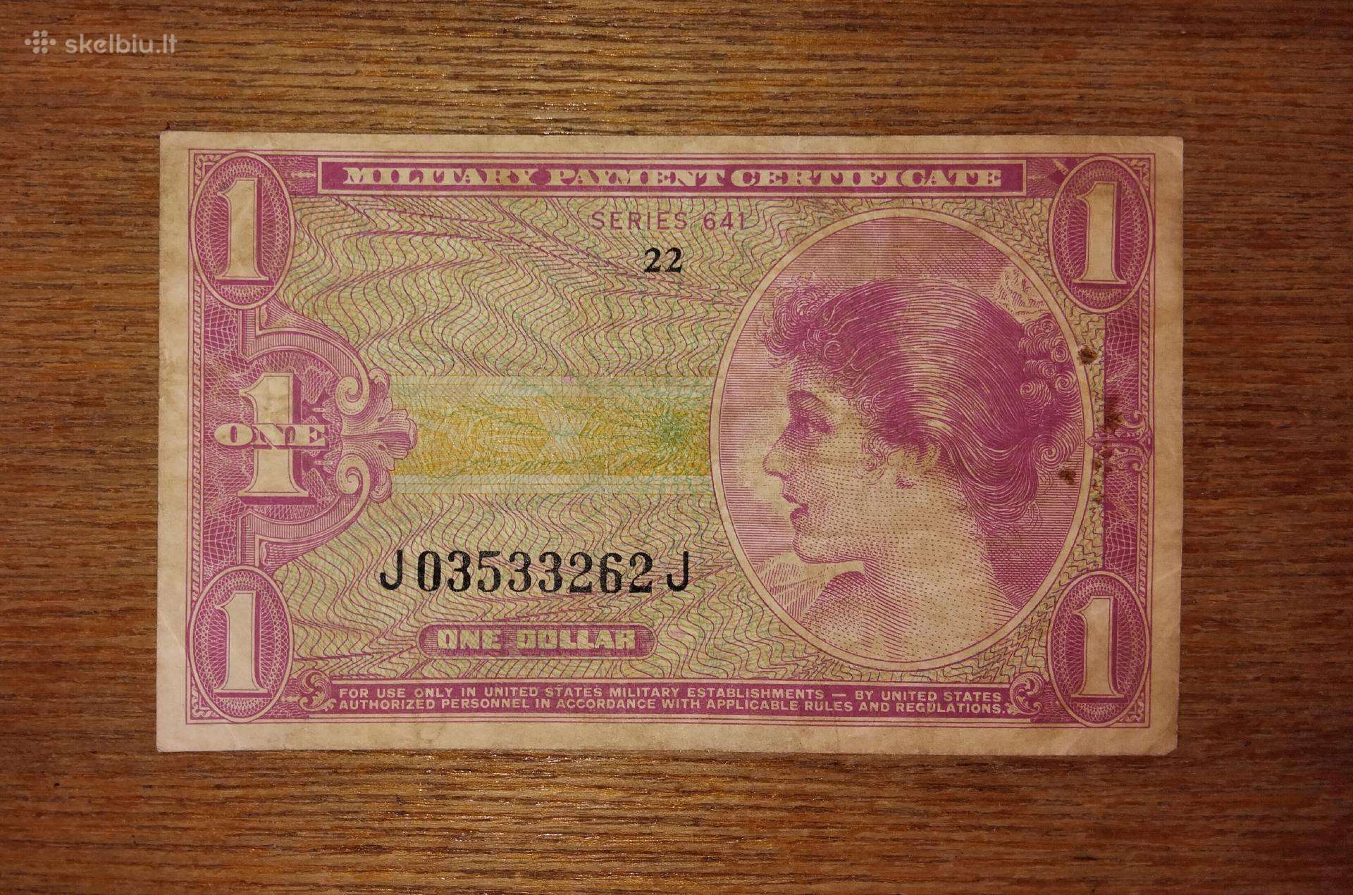 JAV 1 $ banknotas