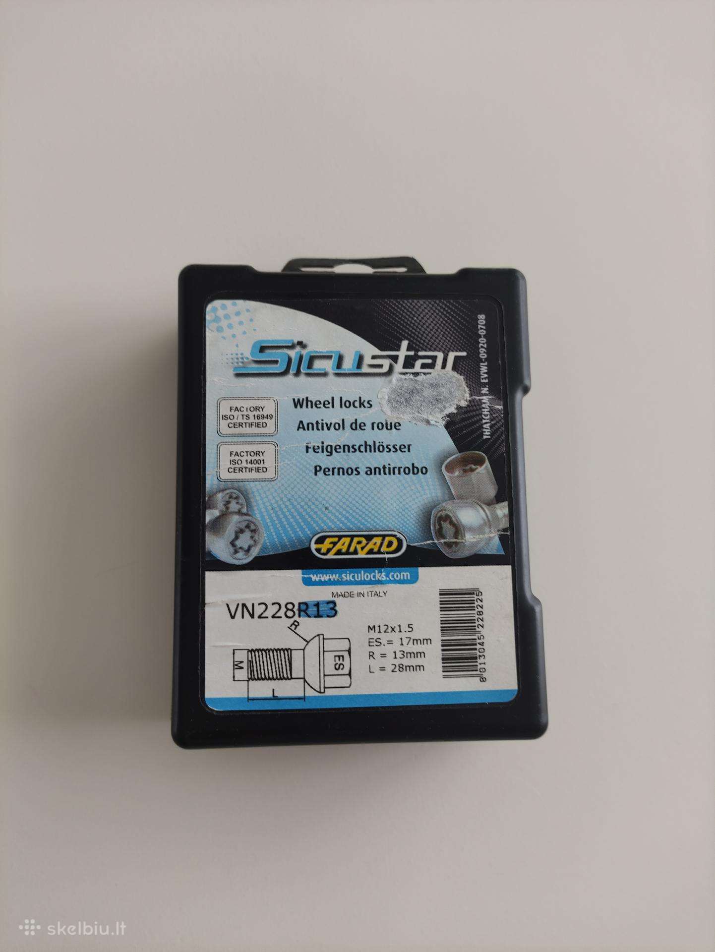 Nauji Sicustar slapti ratų varžtai M12x1,5x28mm