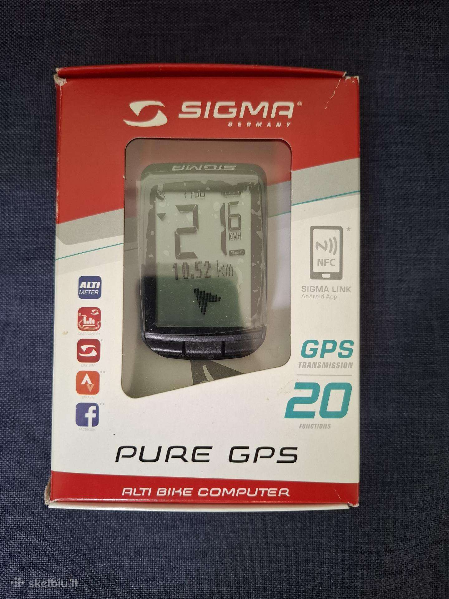 Naujas dviračio kompiuteris Sigma Pure GPS