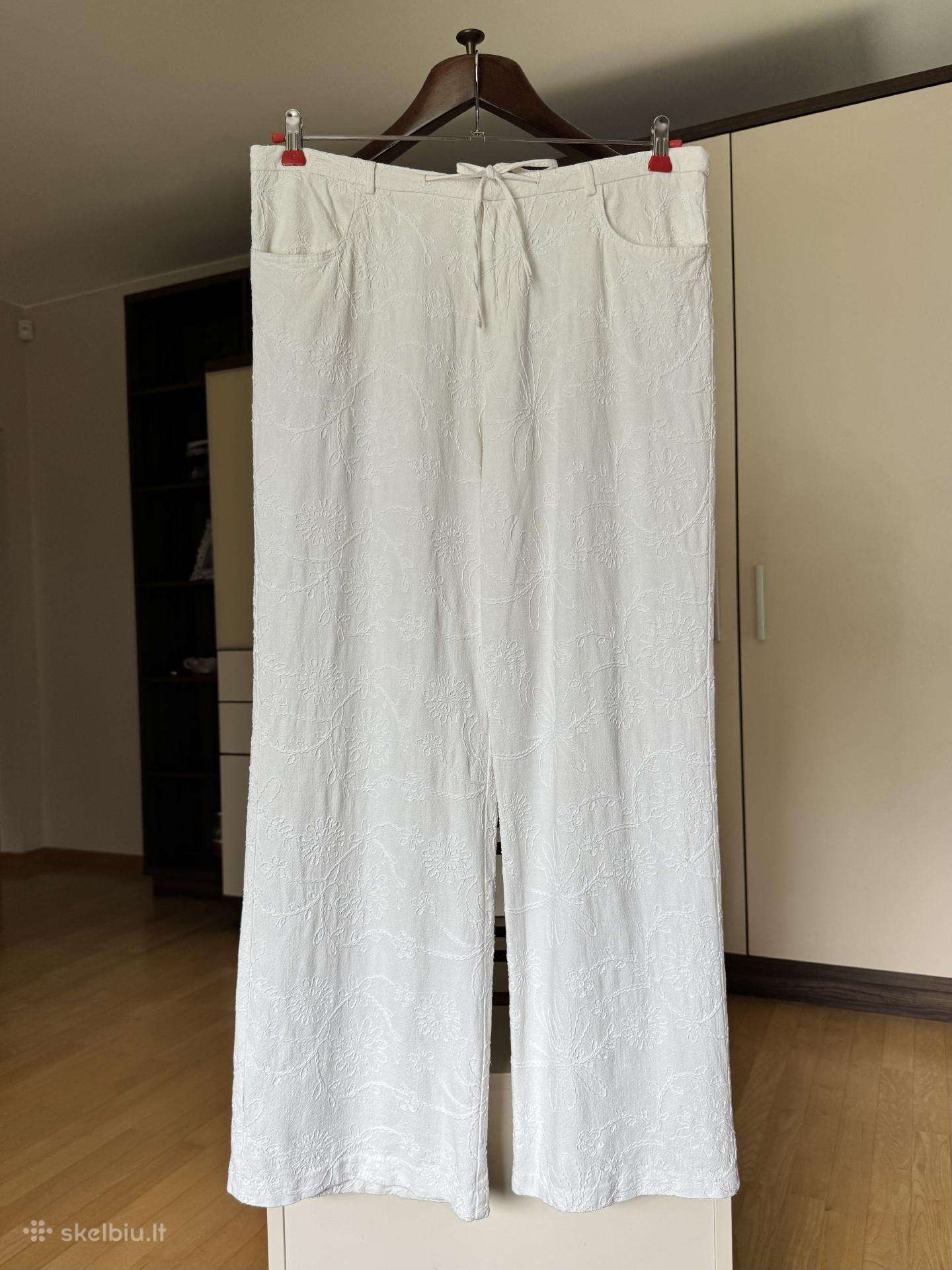 Stradivarius siuvinėtos kelnės 42 dydis