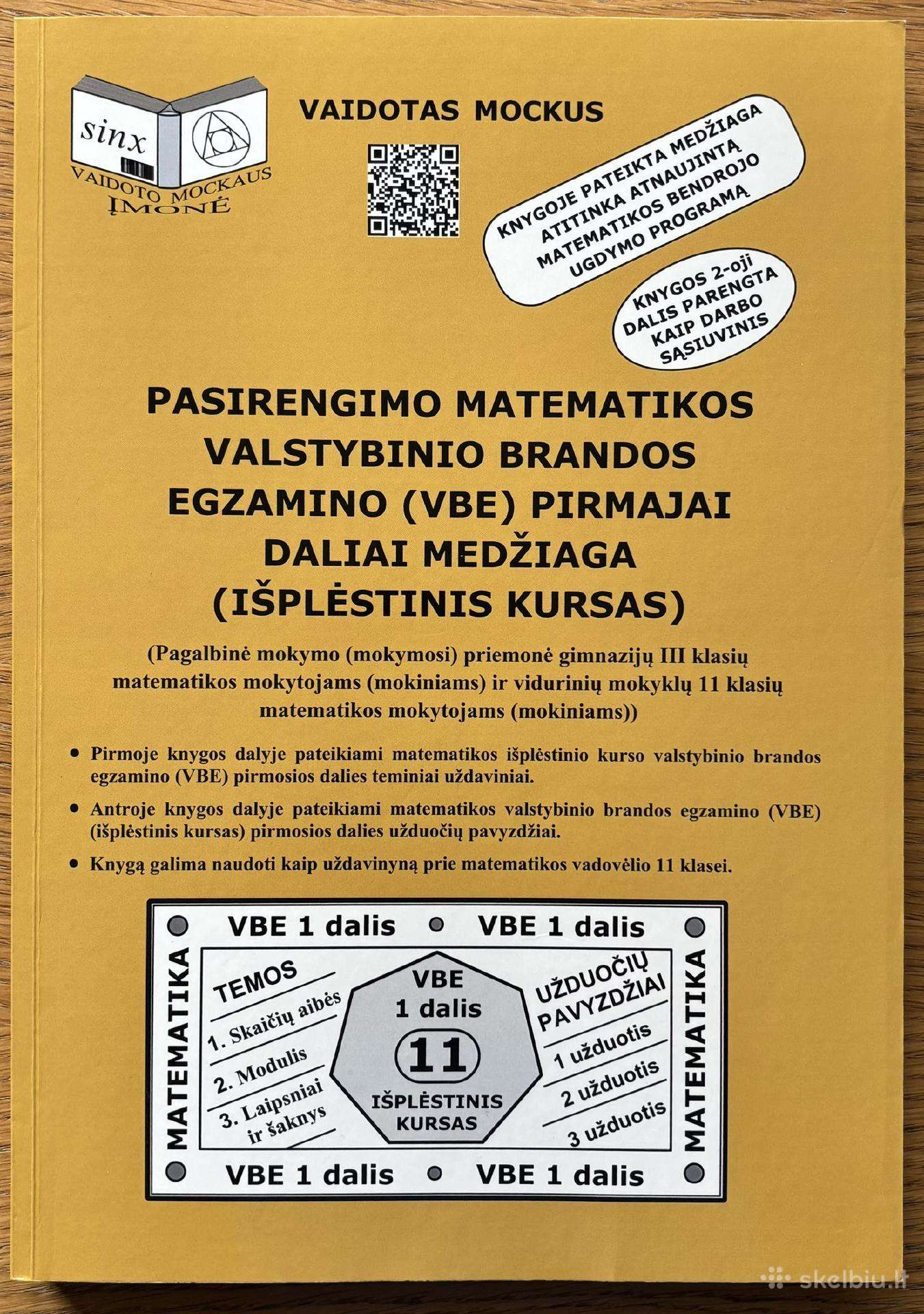 Vaidoto Mockaus matematikos Vbe 1 dalies knyga (A)