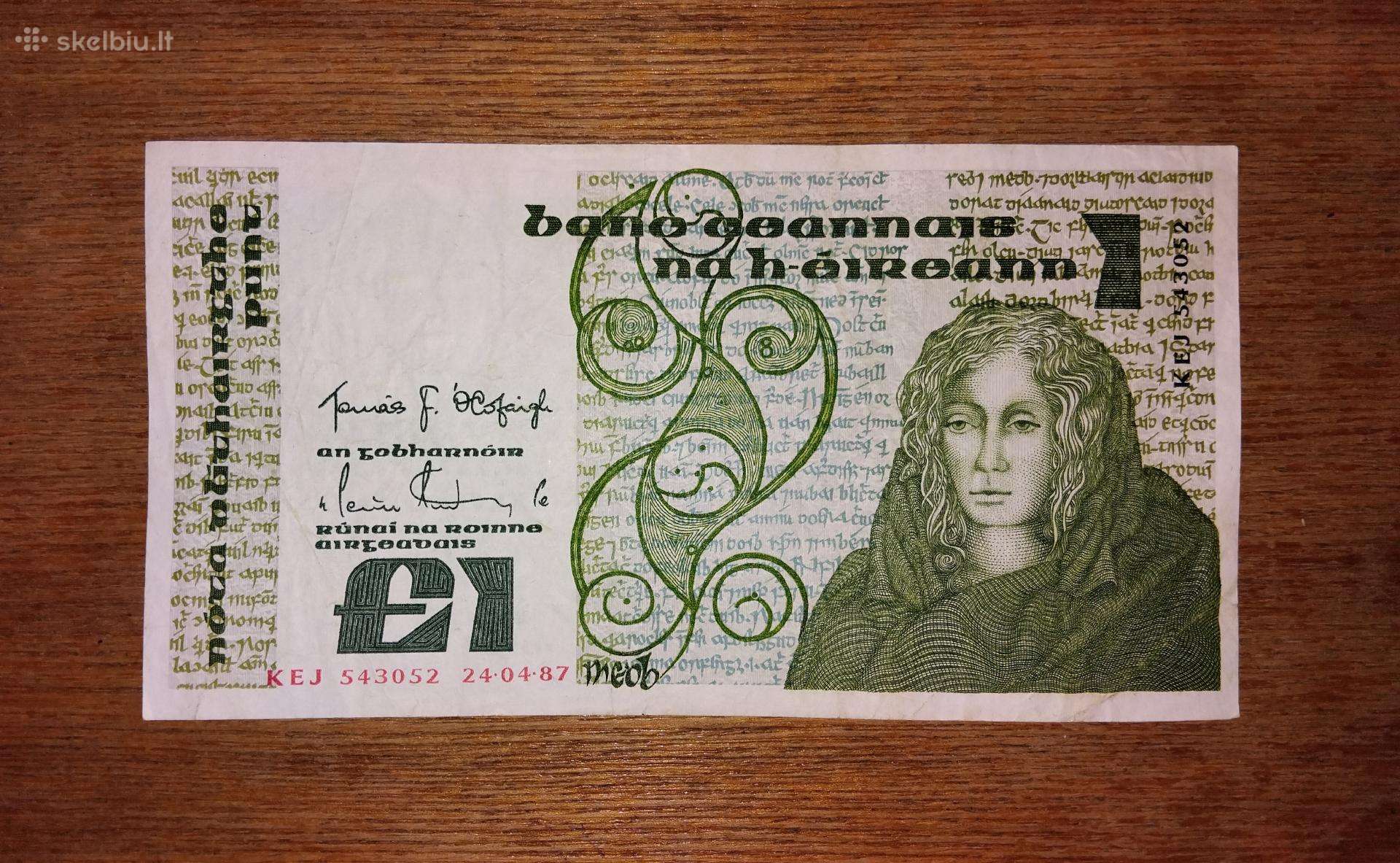 Airijos 1 £ banknotas