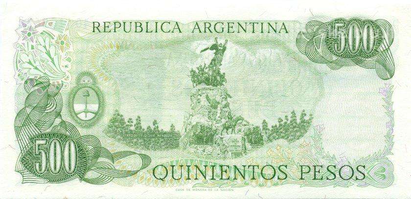 Argentina 500 pesos 1977-1982. (Serie C). Unc. P