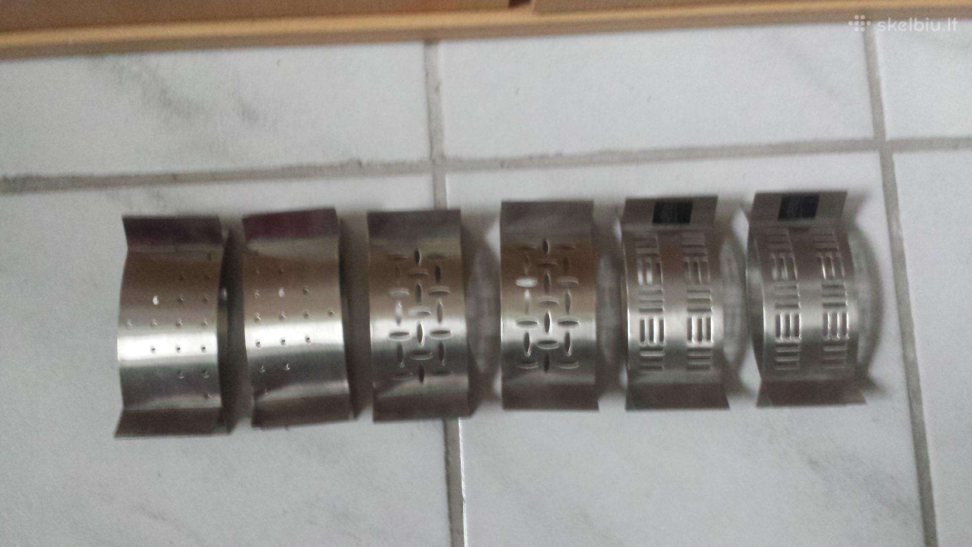 6 plieniniai serveteliu laikikliai stalo servirav.