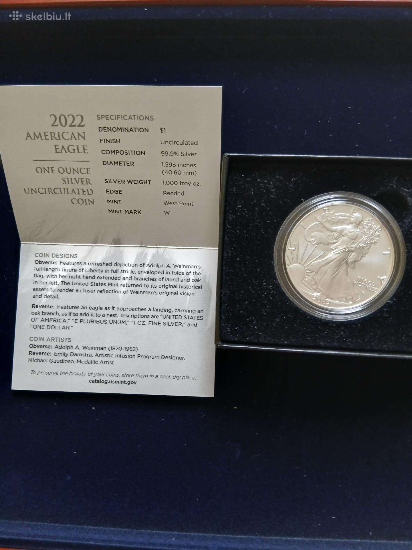 JAV Burnished 2022 W Silver Eagle