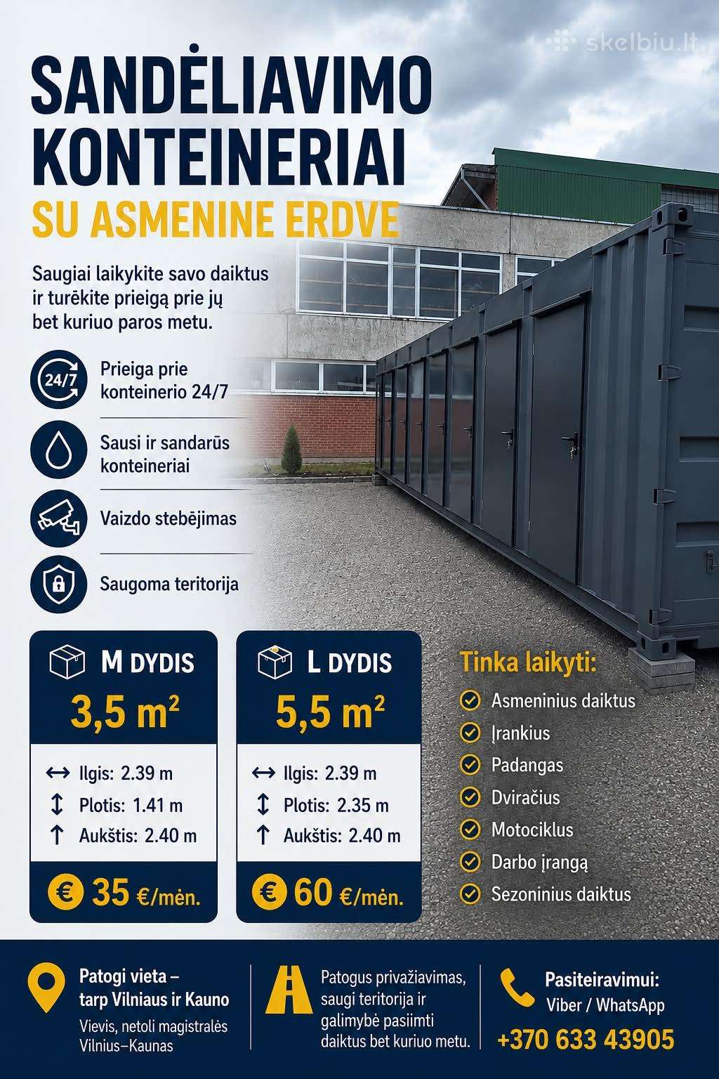 Daiktų Sandėliavimas/ Круглосуточный склад