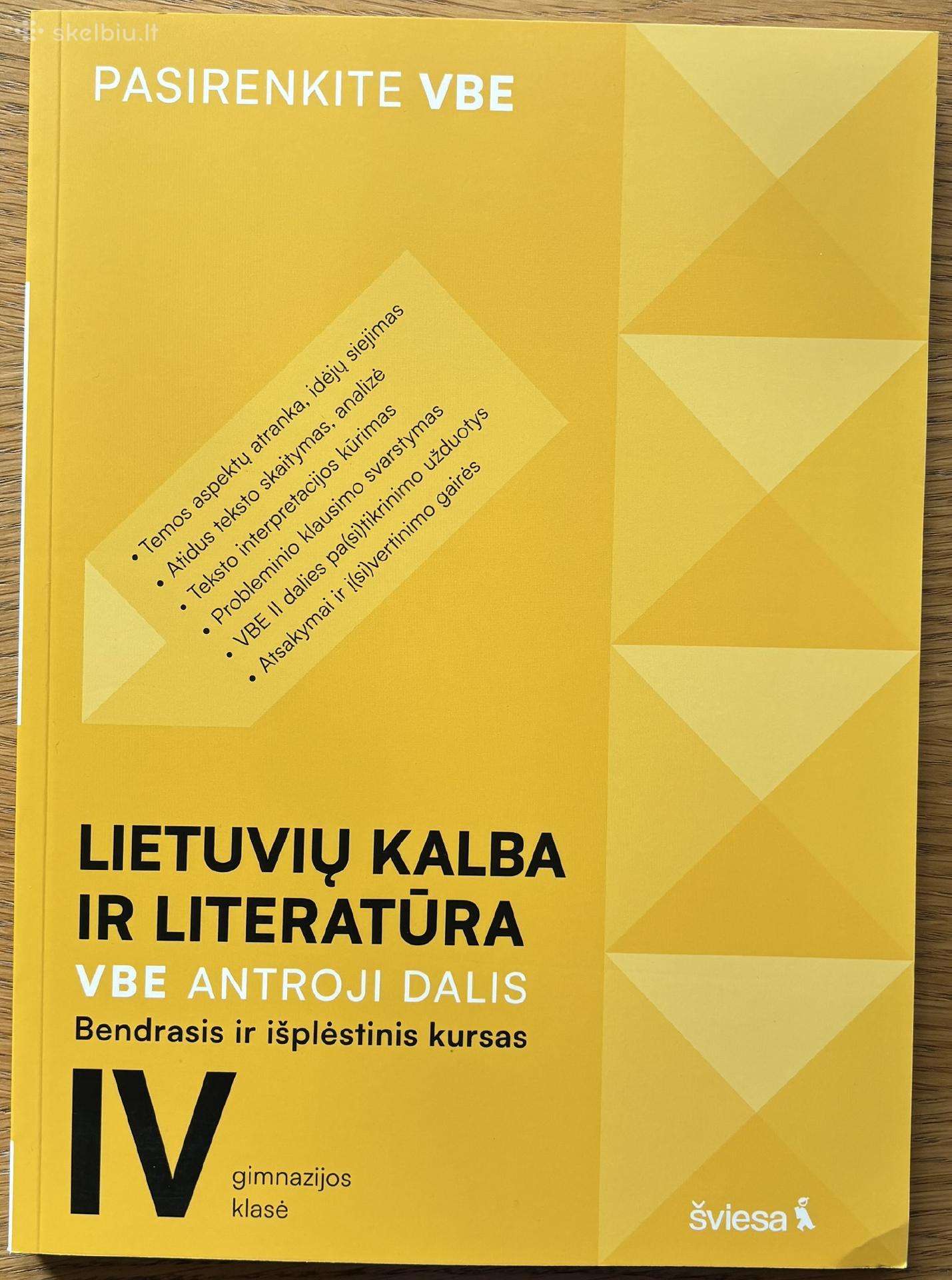 Lietuvių kalba ir literatūra Vbe II dalis Iv gimn.