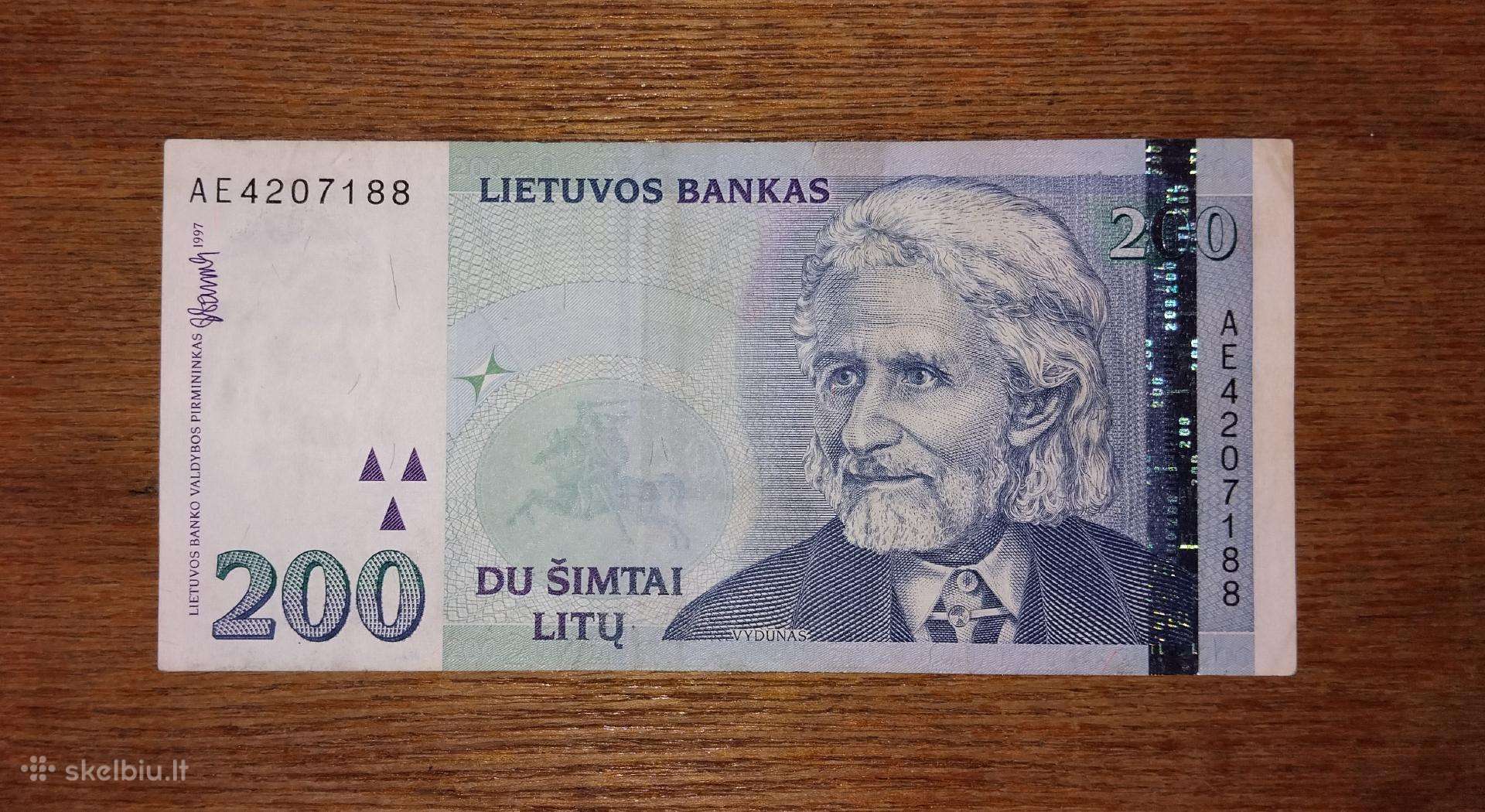 Lietuvos 200 litu banknotas