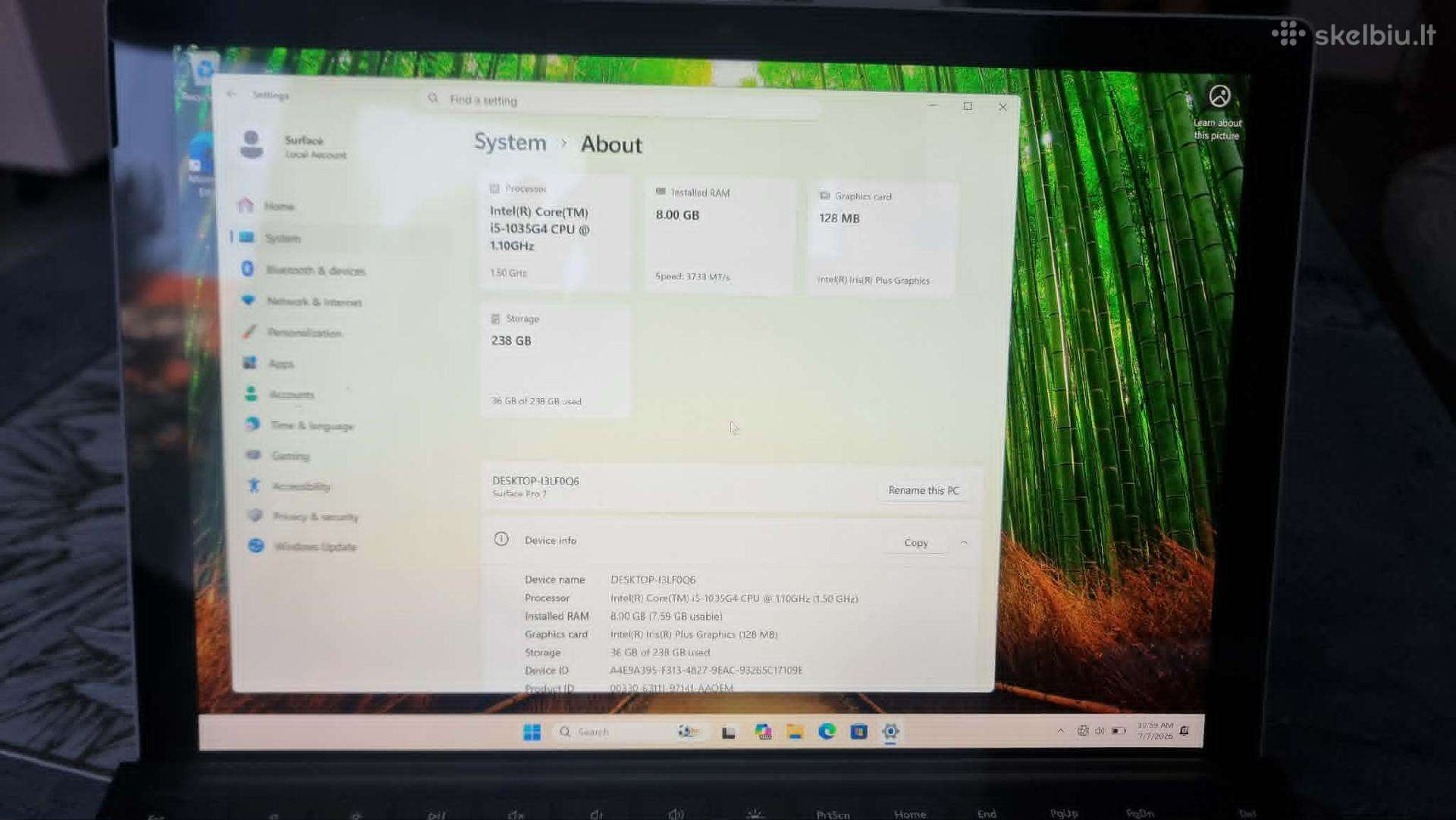 Microsoft Surface Pro 7