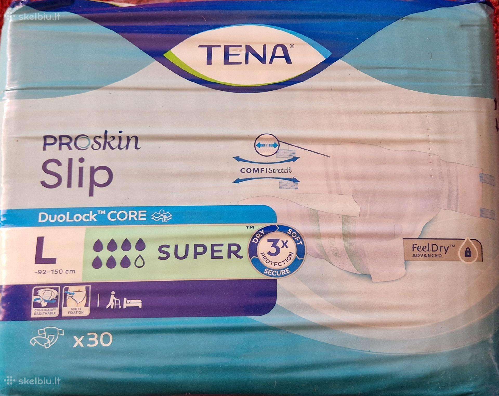 Supakuotos Tena sauskelnės Slip Super, L, 30 vnt.