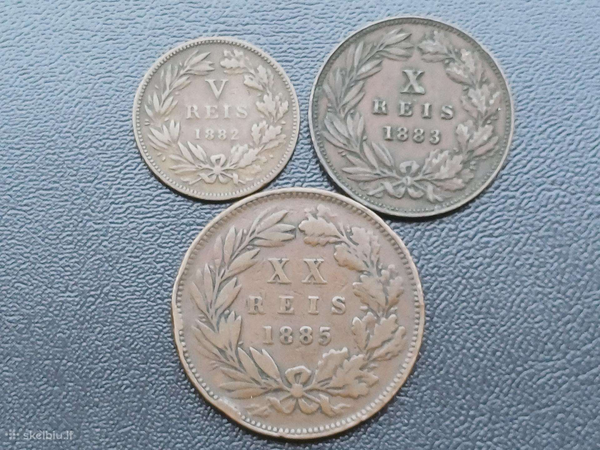 5,10,20 realų 1882-85m. Portugalija