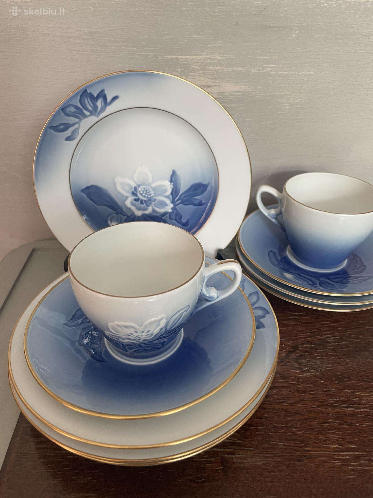 B&g Christmas Rose porceliano trio Nr. 464/616