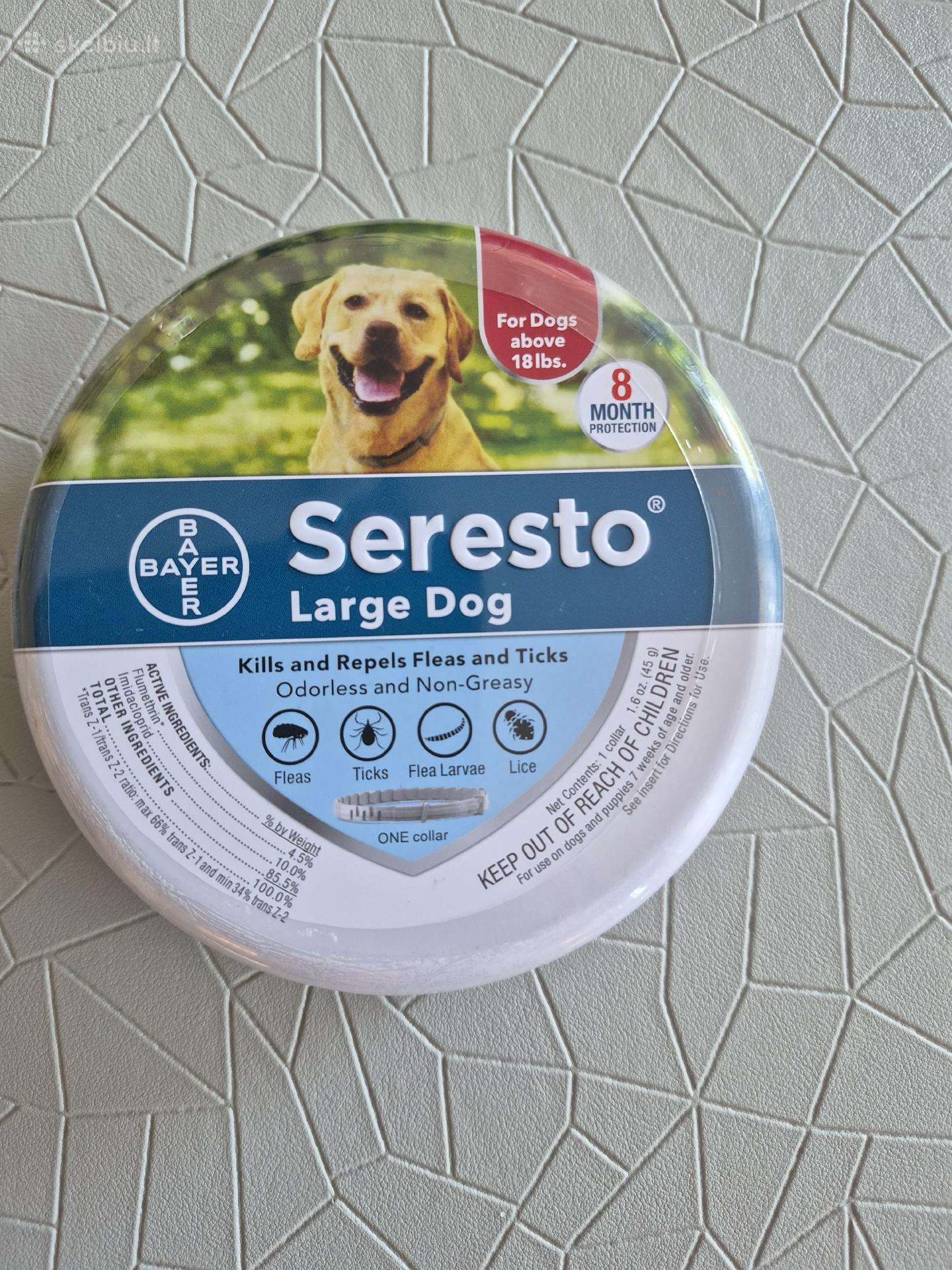 Seresto antkaklis virš 8 kg