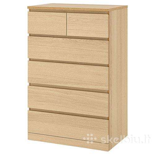 Nauja komoda Malm 80x123 cm.