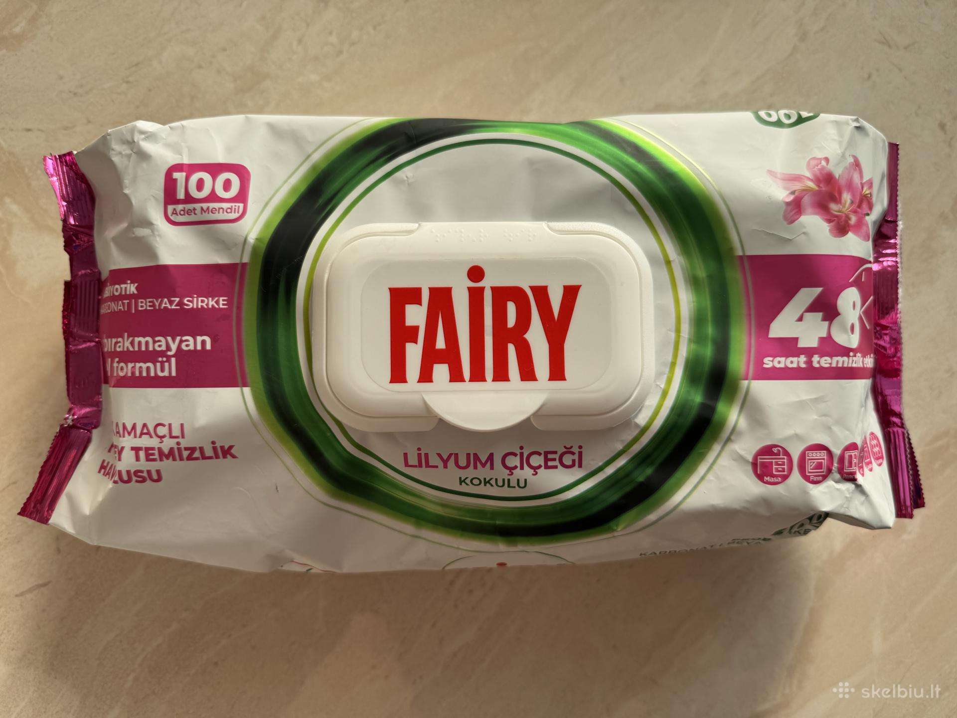 Fairy drėgnos servetėlės