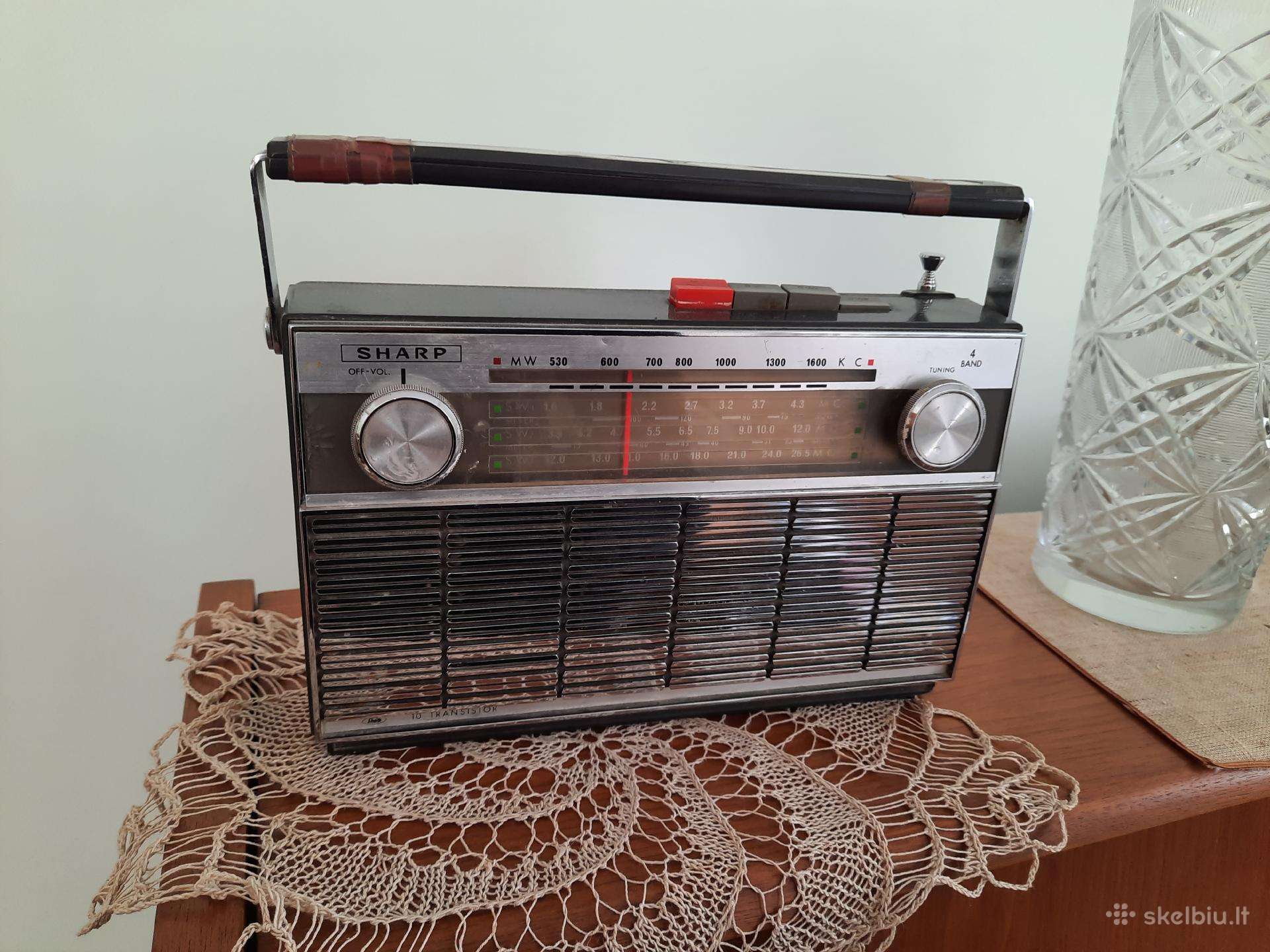 Sharp 4 bangu transistorinis radijo imtuvas radija