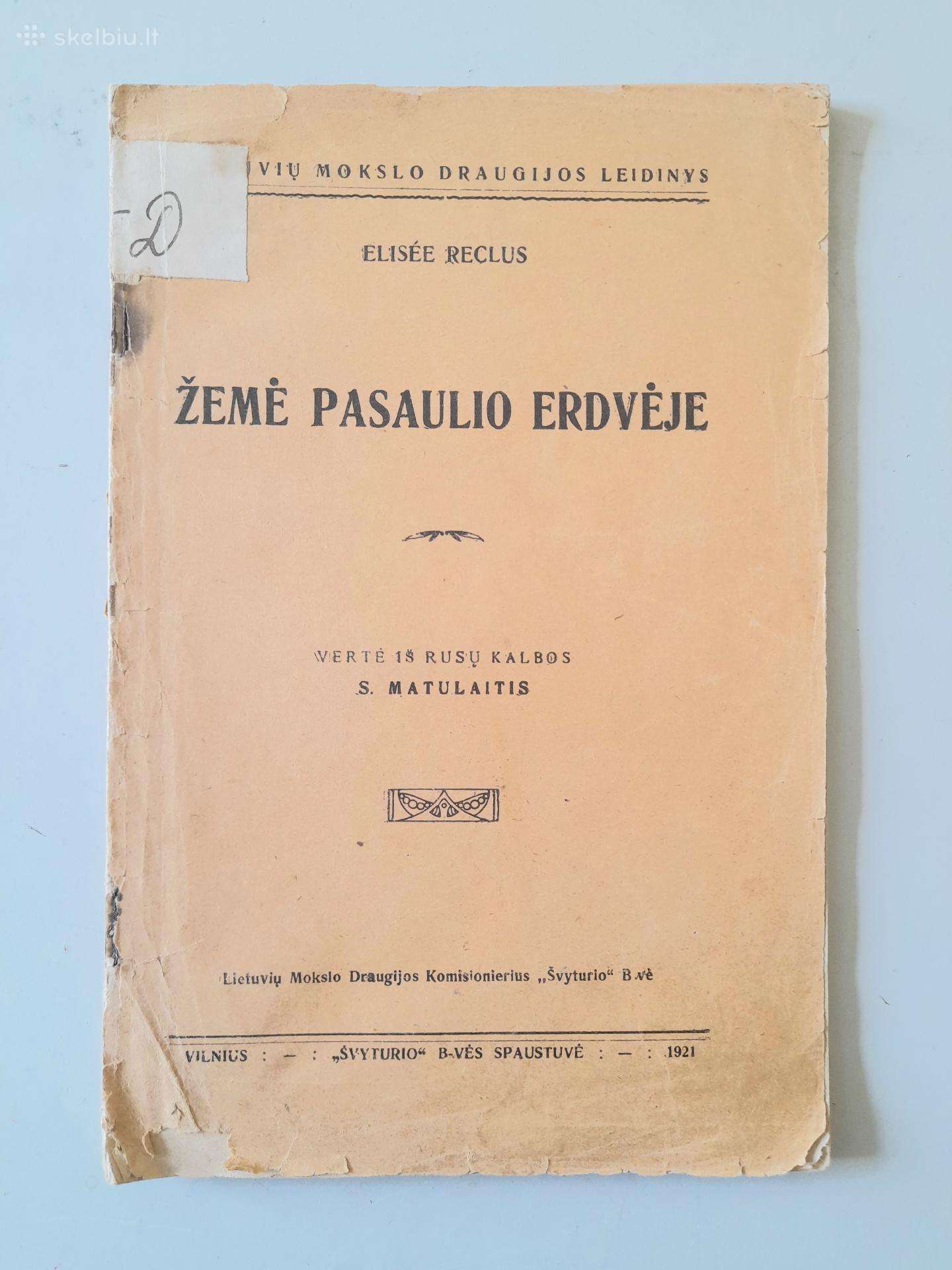 "Žemė Pasaulio Erdvėje" 1921m.