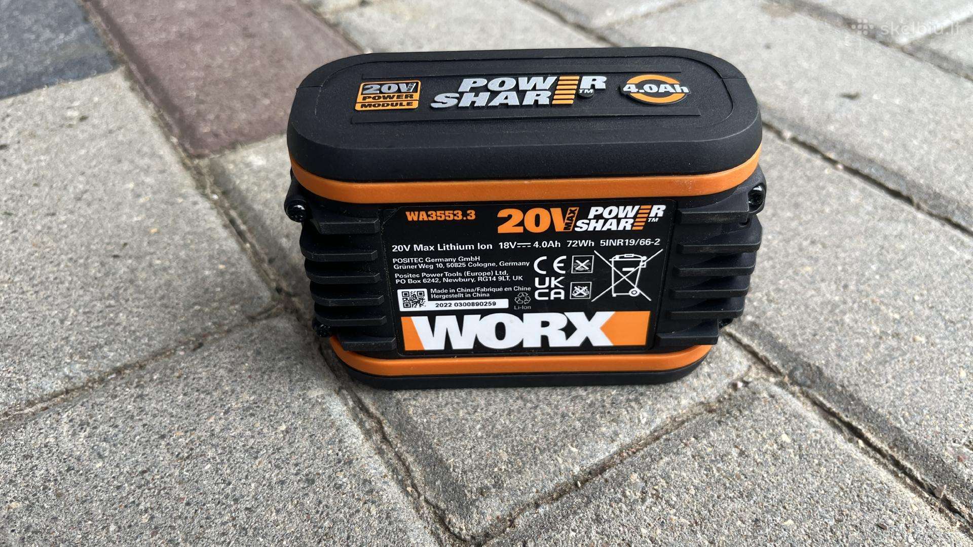 Worx akumuliatorius 20v 4ah